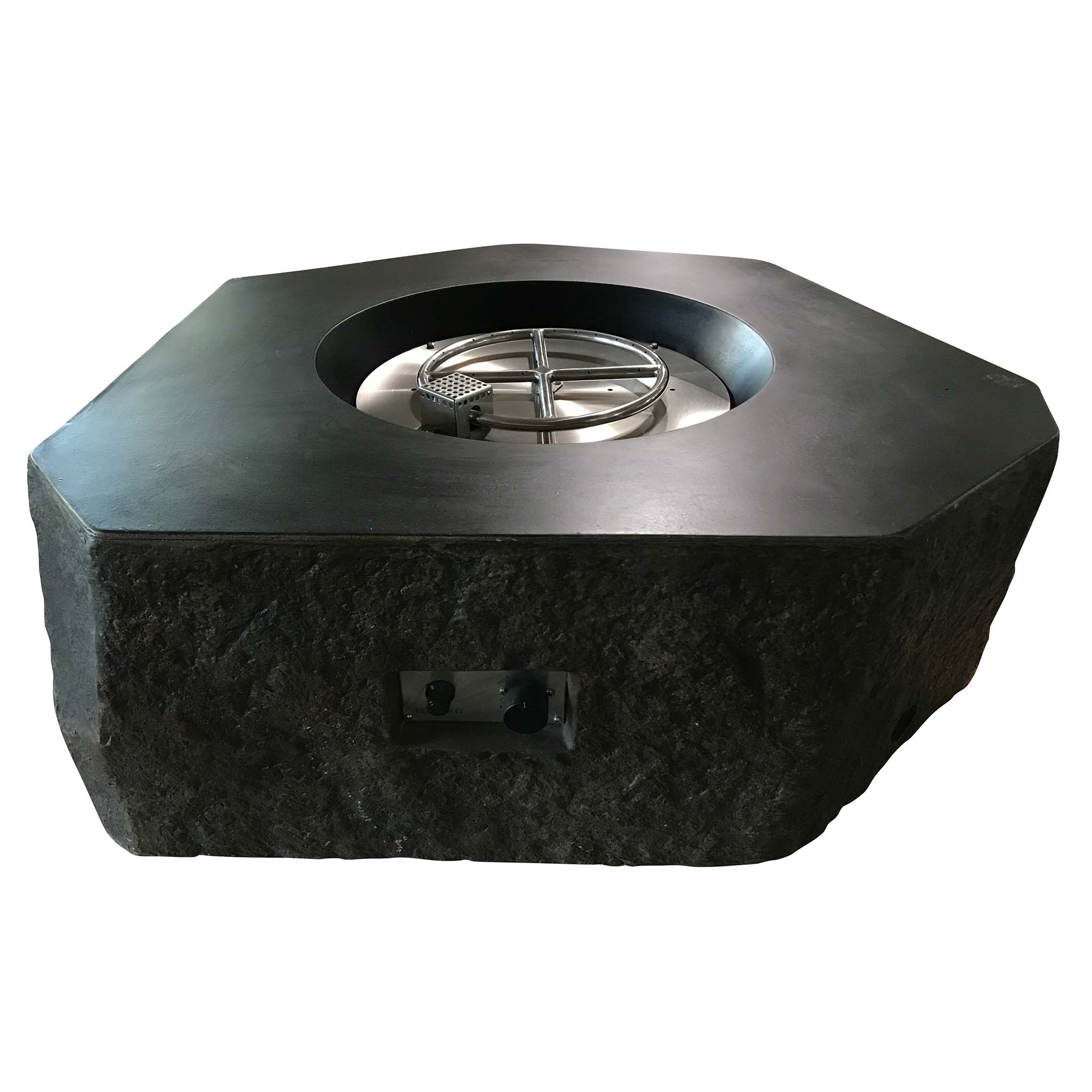 36" x 16" Hexagon Columbia Concrete Fire Pit by Elementi - Image 6