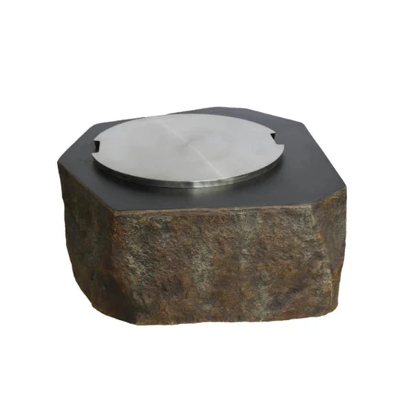 36" x 16" Hexagon Columbia Concrete Fire Pit by Elementi - Image 9