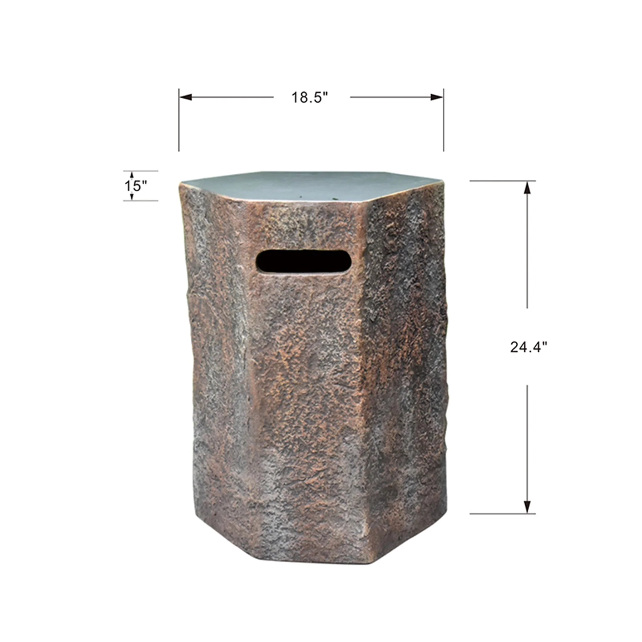 19" x 15" Hexagon Columbia Propane Tank Cover by Elementi - Image 7