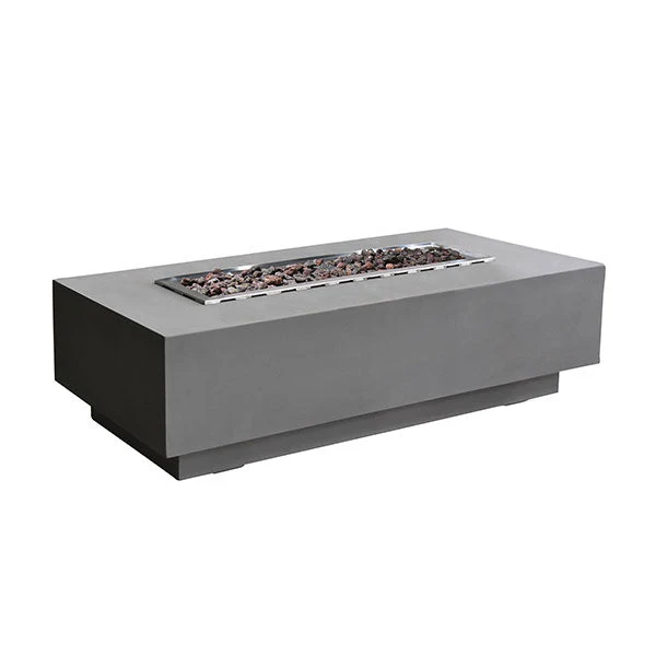 60" x 27" Rectangle Granville Concrete Fire Table by Elementi - Image 4