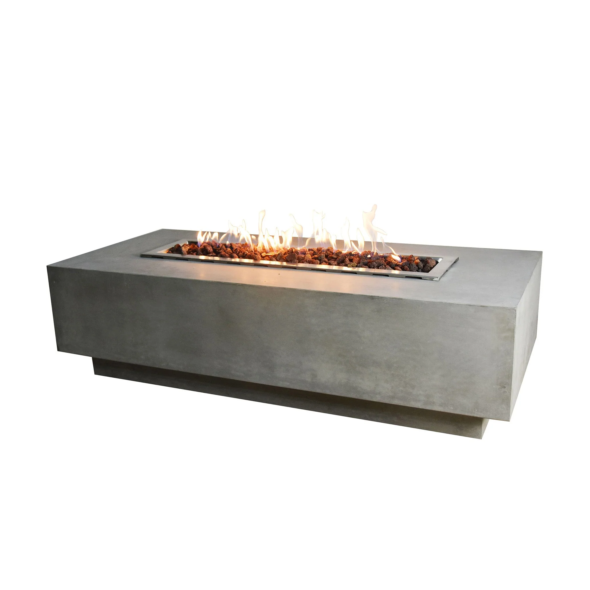 60" x 27" Rectangle Granville Concrete Fire Table by Elementi - Image 5