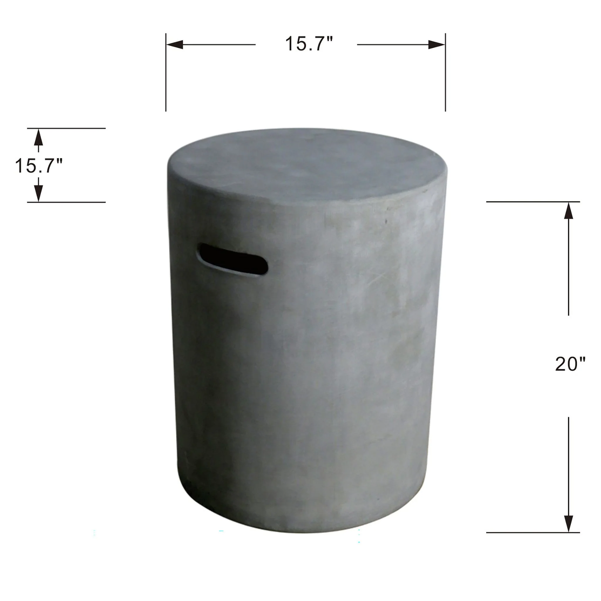 16" Round Grey Propane Tank Cover by Elementi - Image 5