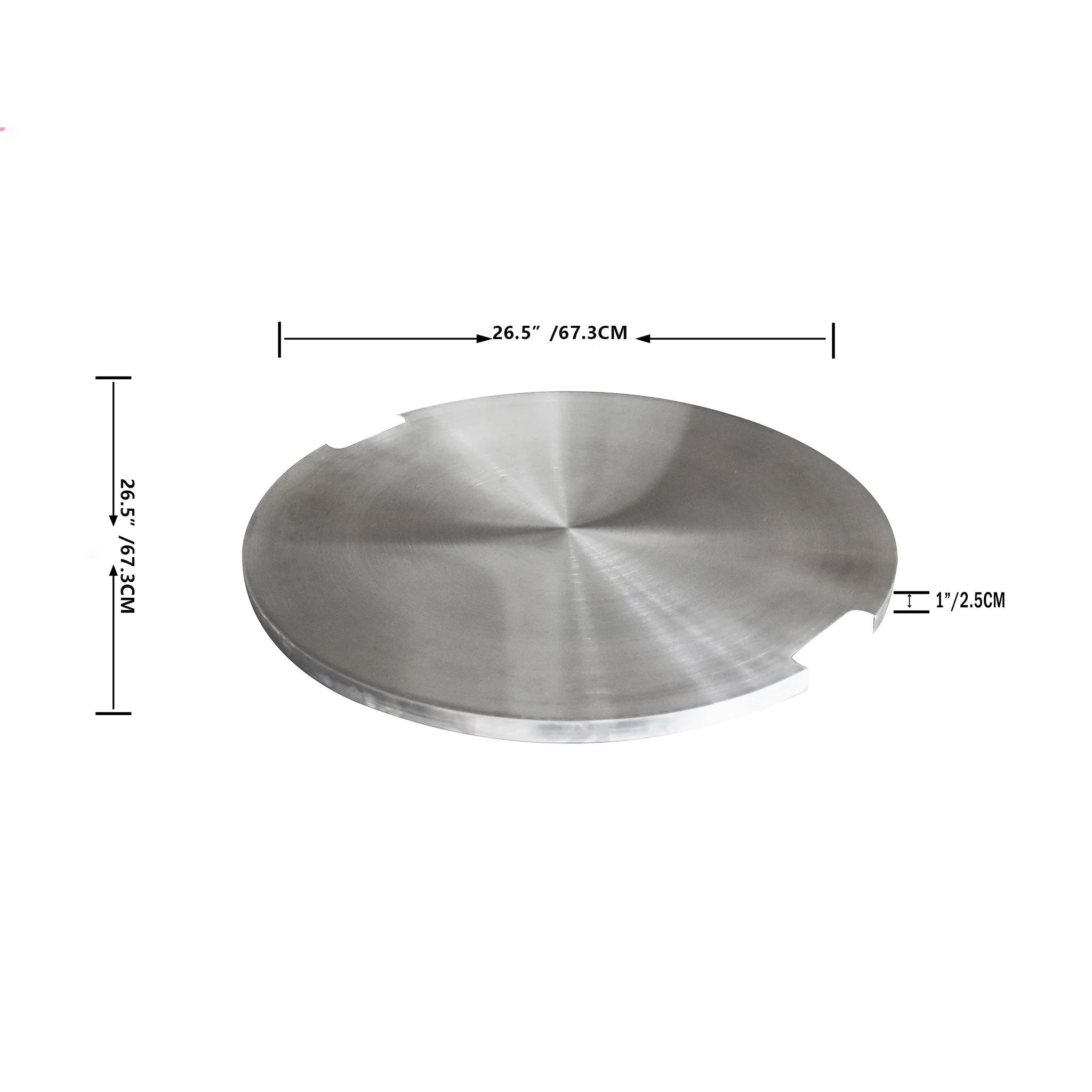 29" Round Lunar Stainless Steel Burner Cover by Elementi - Image 6
