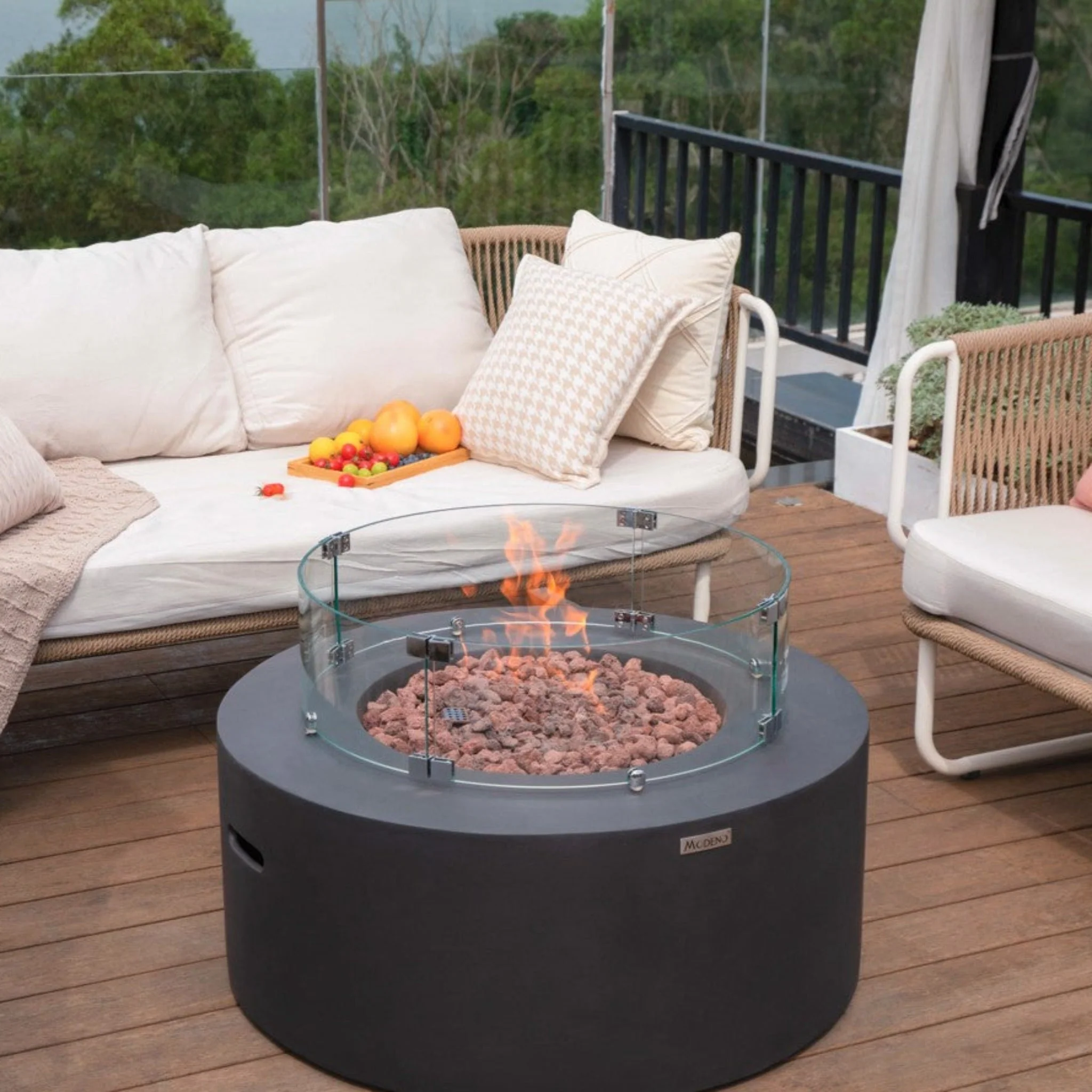 34" Round Venice Propane Gas Fire Pit by Elementi - Image 6