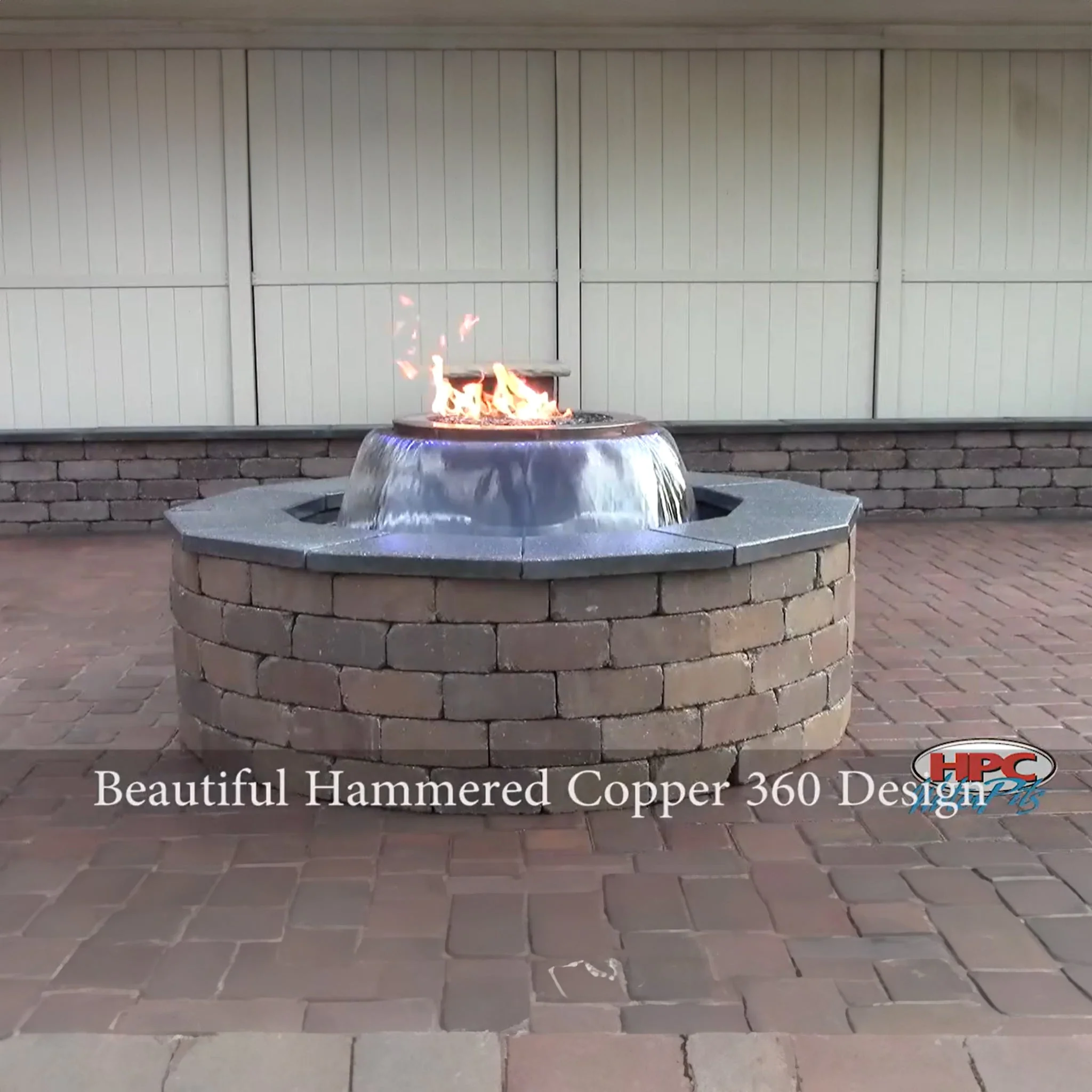 Evolution 360 Hammered Copper Fire and Water Insert by HPC Fire - Image 5