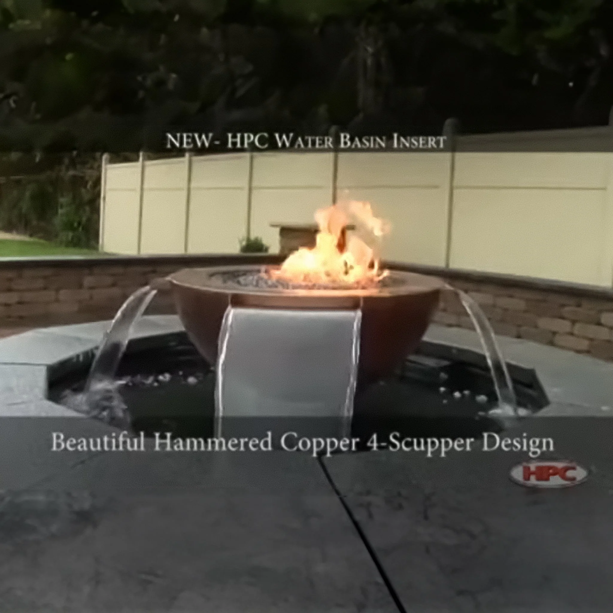 Evolution 360 Hammered Copper Fire and Water Insert by HPC Fire - Image 6