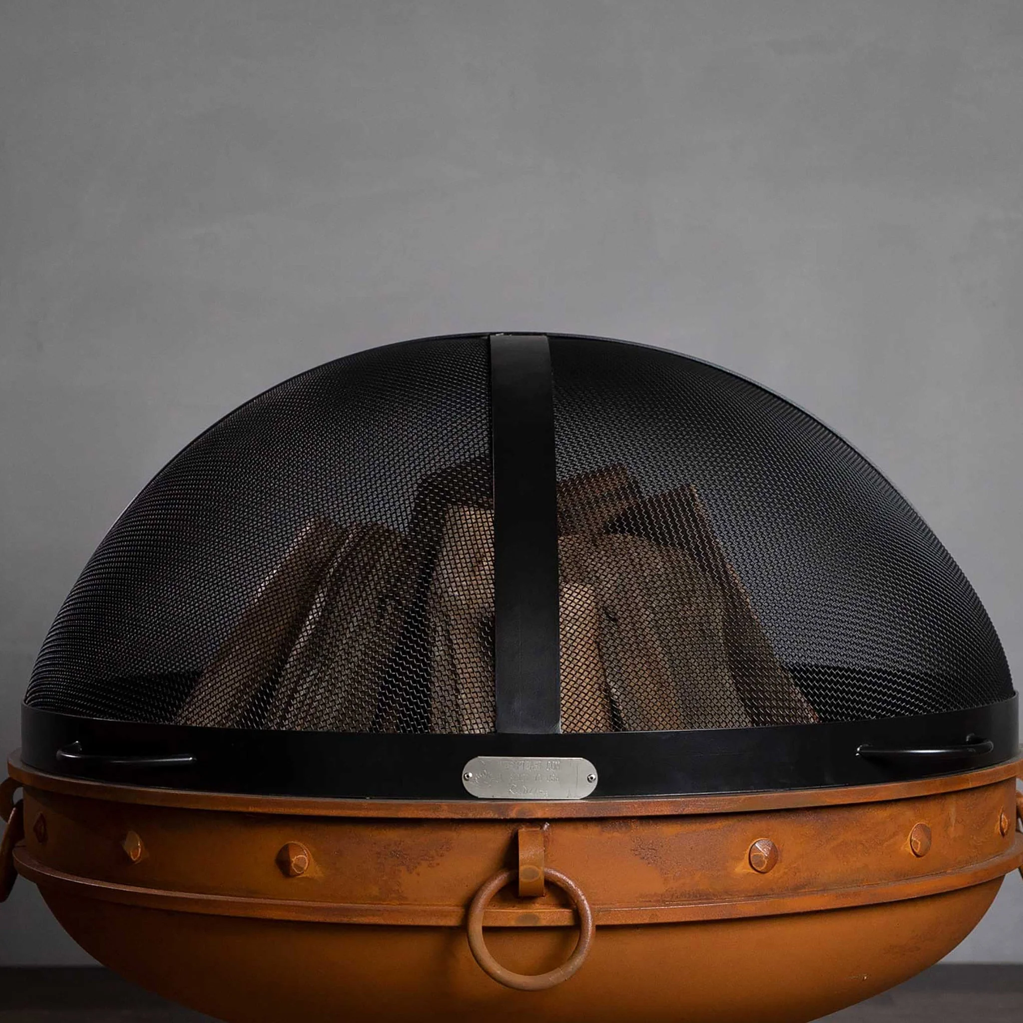 Fire Pit Art 34.5" Artisan Spark Guard with Bottom Handles - Image 3
