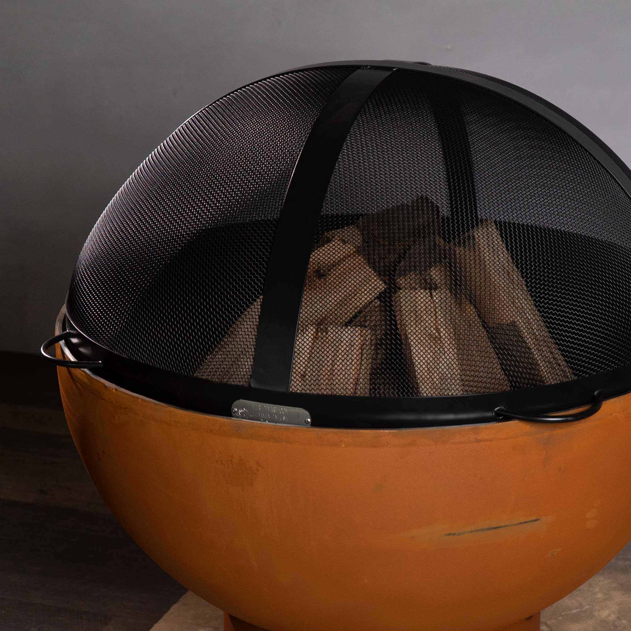 Fire Pit Art 36" Artisan Spark Guard with Bottom Handles - Image 4