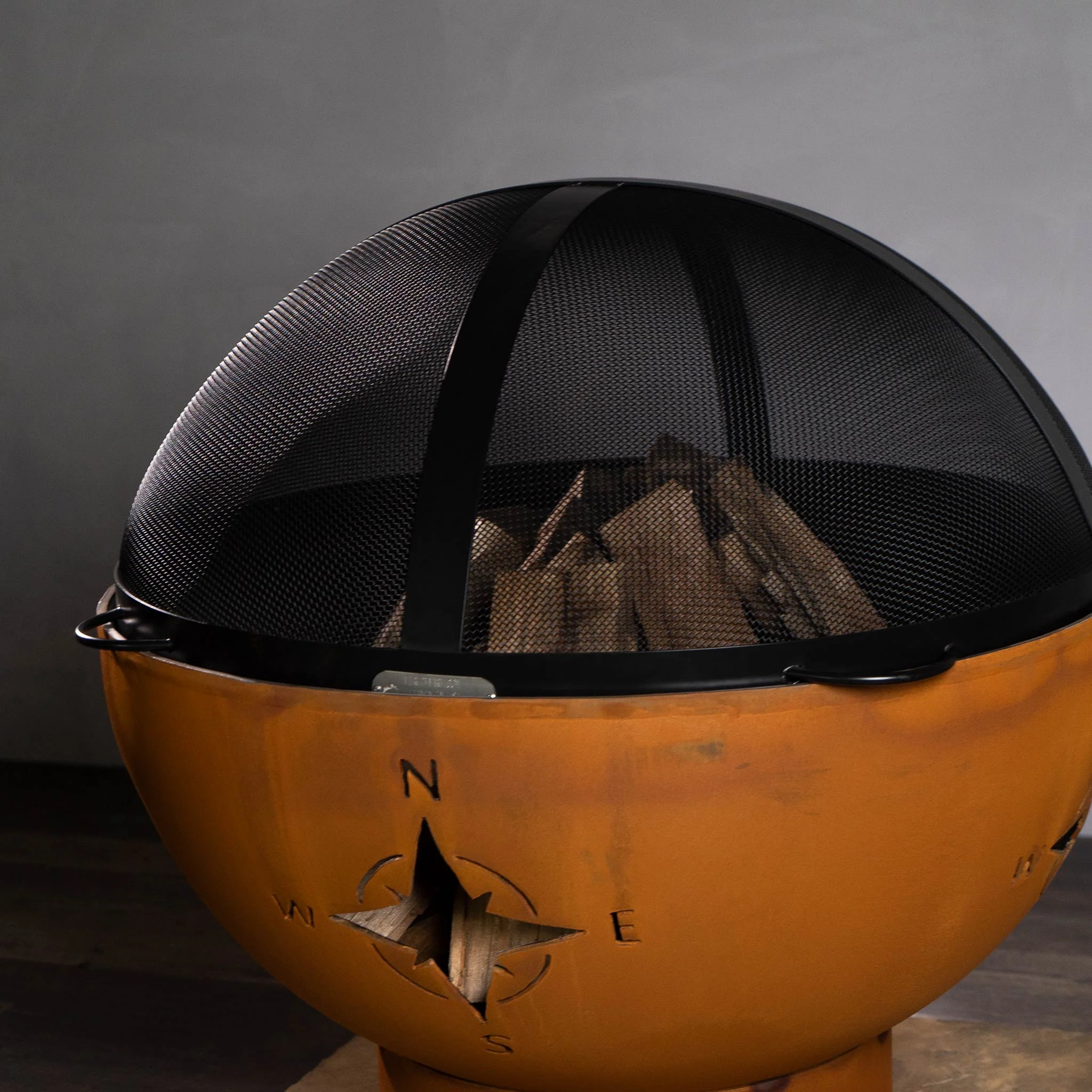 Fire Pit Art 36" Artisan Spark Guard with Bottom Handles - Image 7