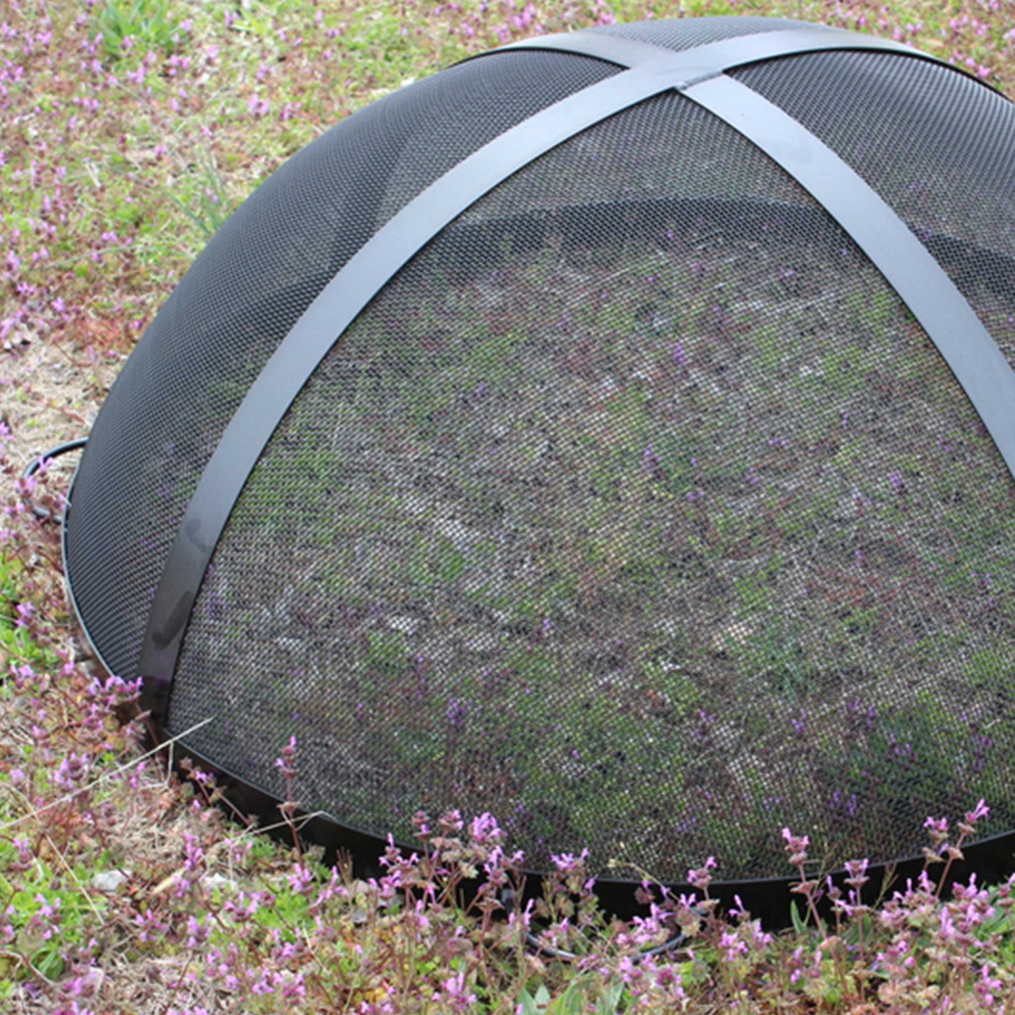 Fire Pit Art 40" Artisan Spark Guard with Bottom Handles - Image 9