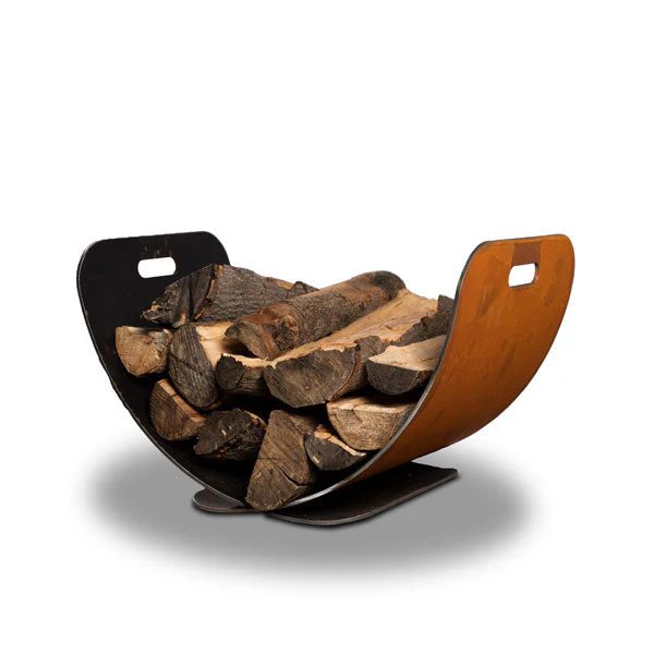 Fire Pit Art Carbon Steel Wings in Flight Log Rack - Image 2
