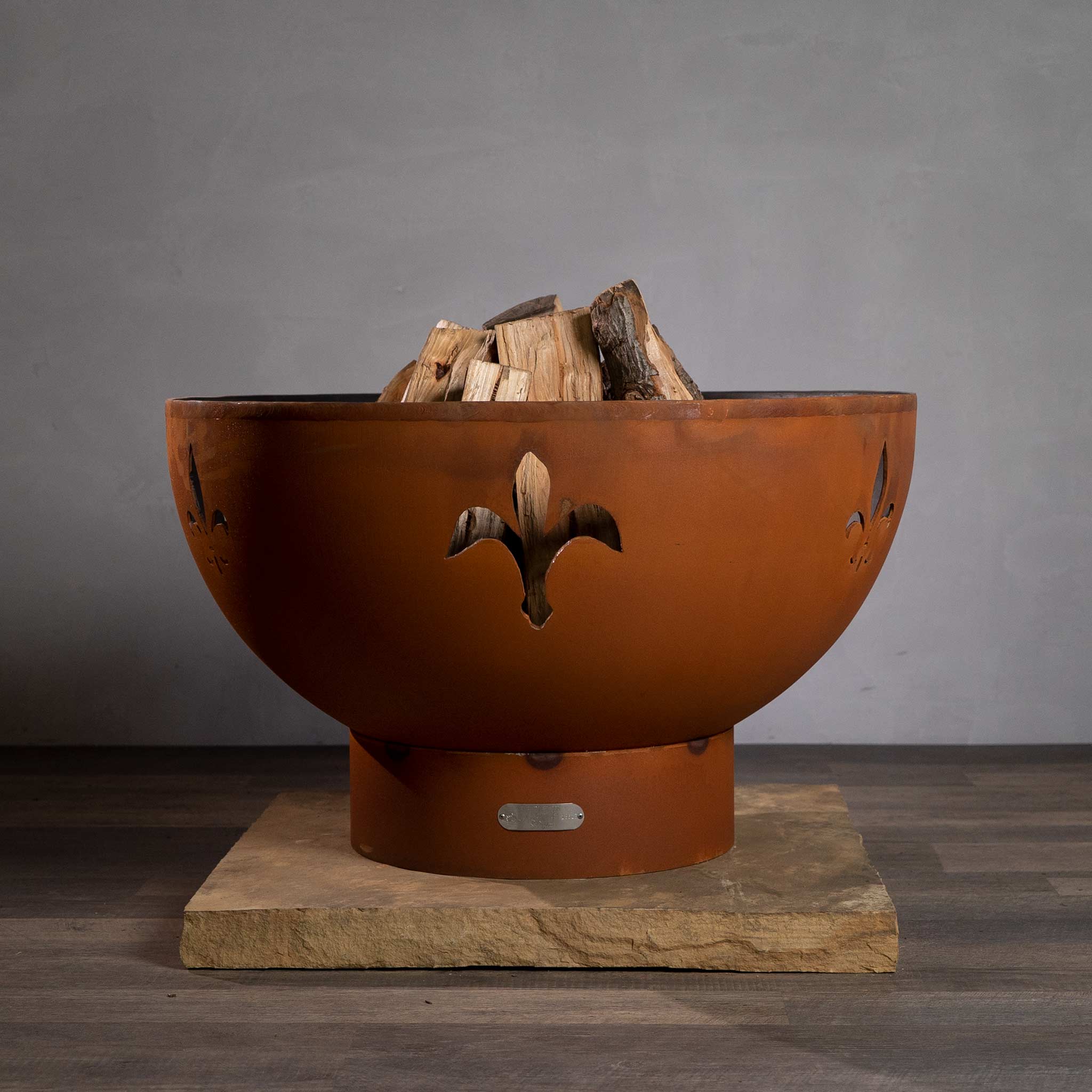 Fire Pit Art Fleur de Lis Fire Pit - Image 14