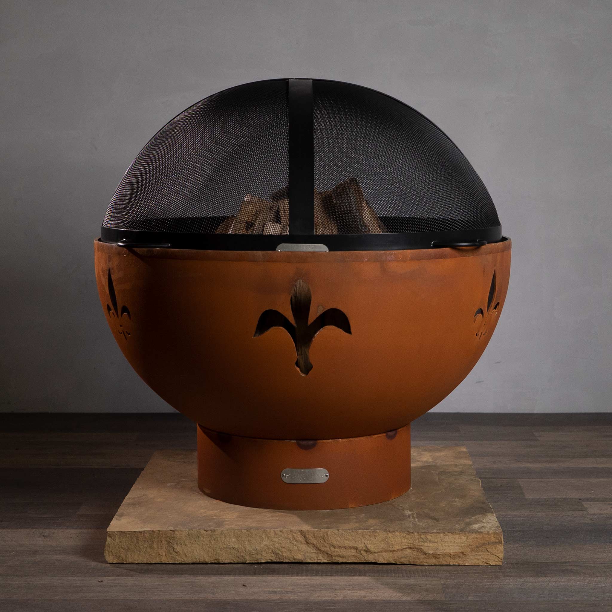 Fire Pit Art Fleur de Lis Fire Pit - Image 17