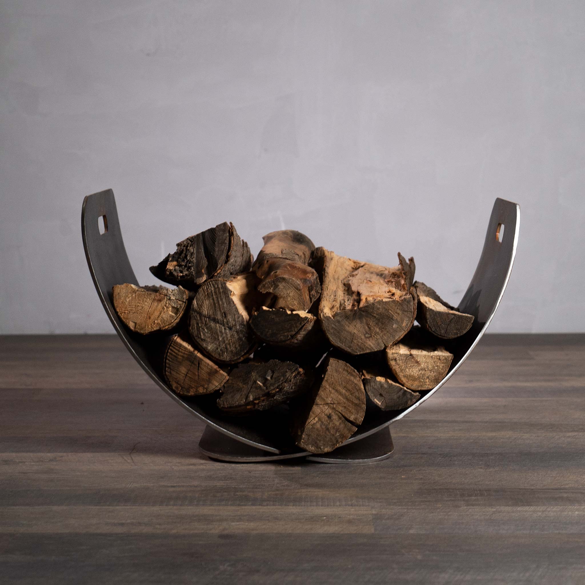Fire Pit Art Stainless Steel Wings in Flight Log Rack