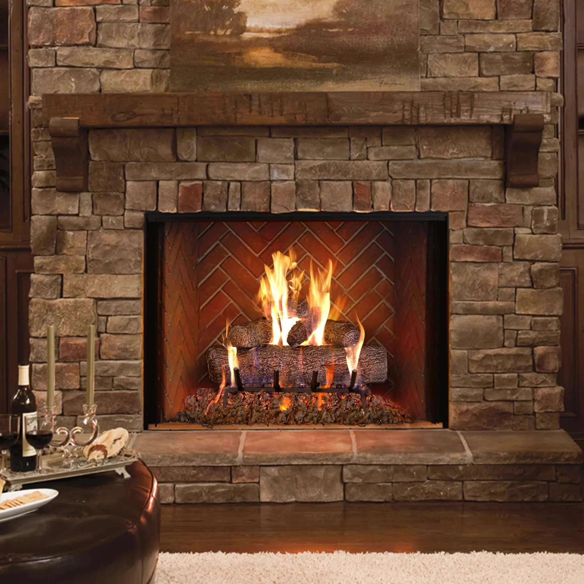 Fyreside 24" Live Oak Vented Gas Log Set - Natural Gas | 64-YE - Image 4