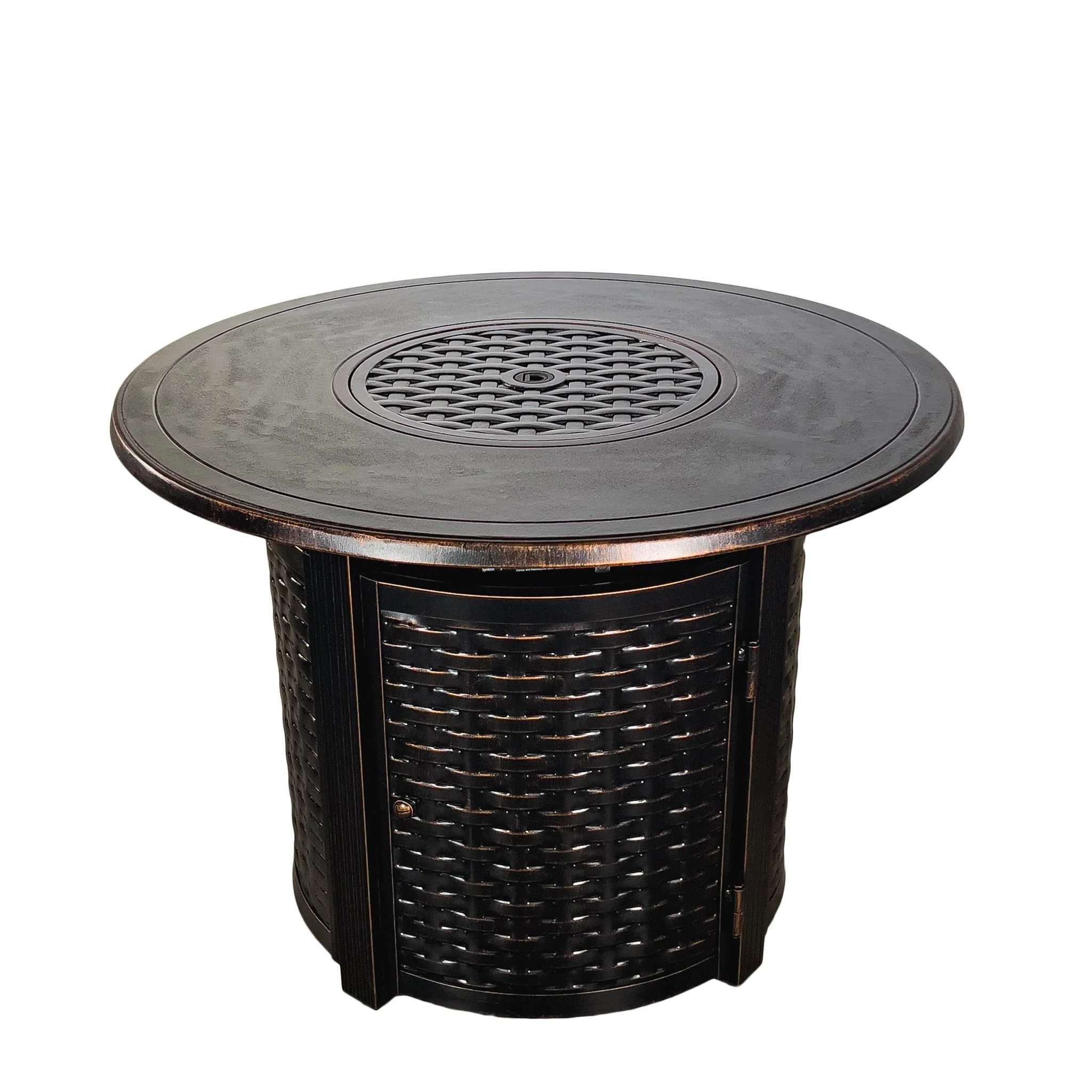Golden Flame Avalon 34” Round Cast Aluminum Natural Gas Fire Table | DW-FXRR22502-NG - Image 2