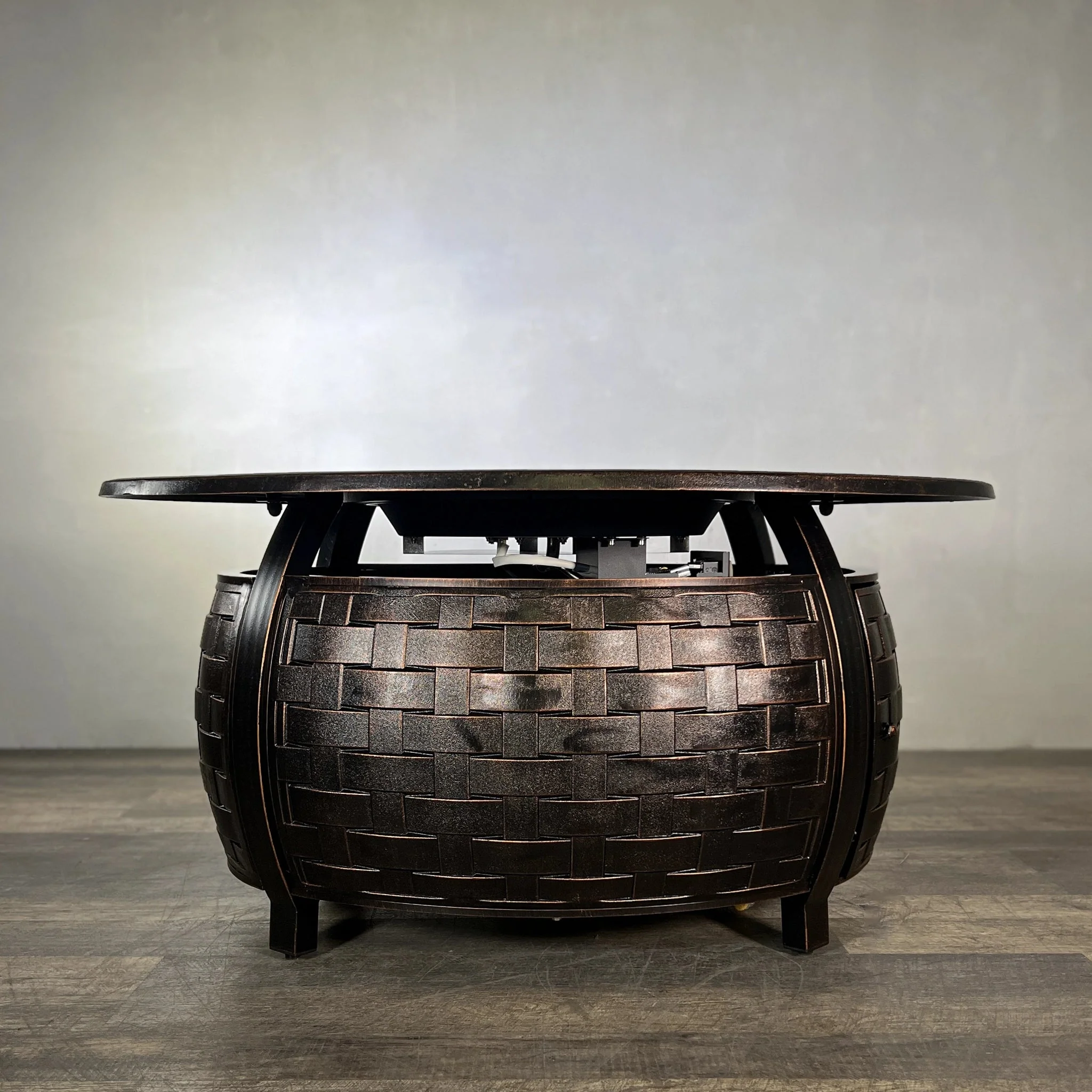 Golden Flame Bel Air 48” Oval Cast Aluminum Natural Gas Fire Table | DW-FPT1802-NG - Image 3