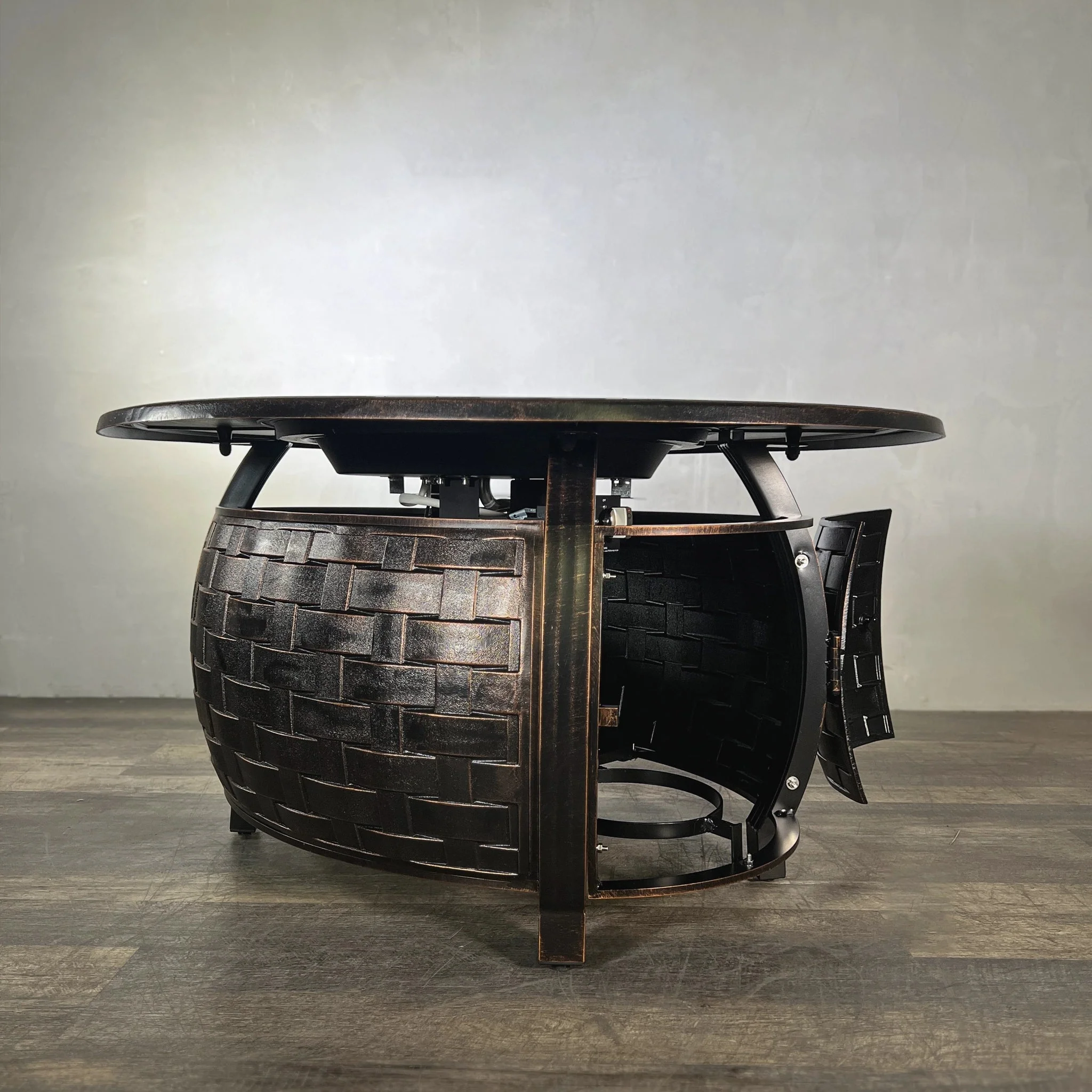 Golden Flame Bel Air 48” Oval Cast Aluminum Natural Gas Fire Table | DW-FPT1802-NG - Image 4