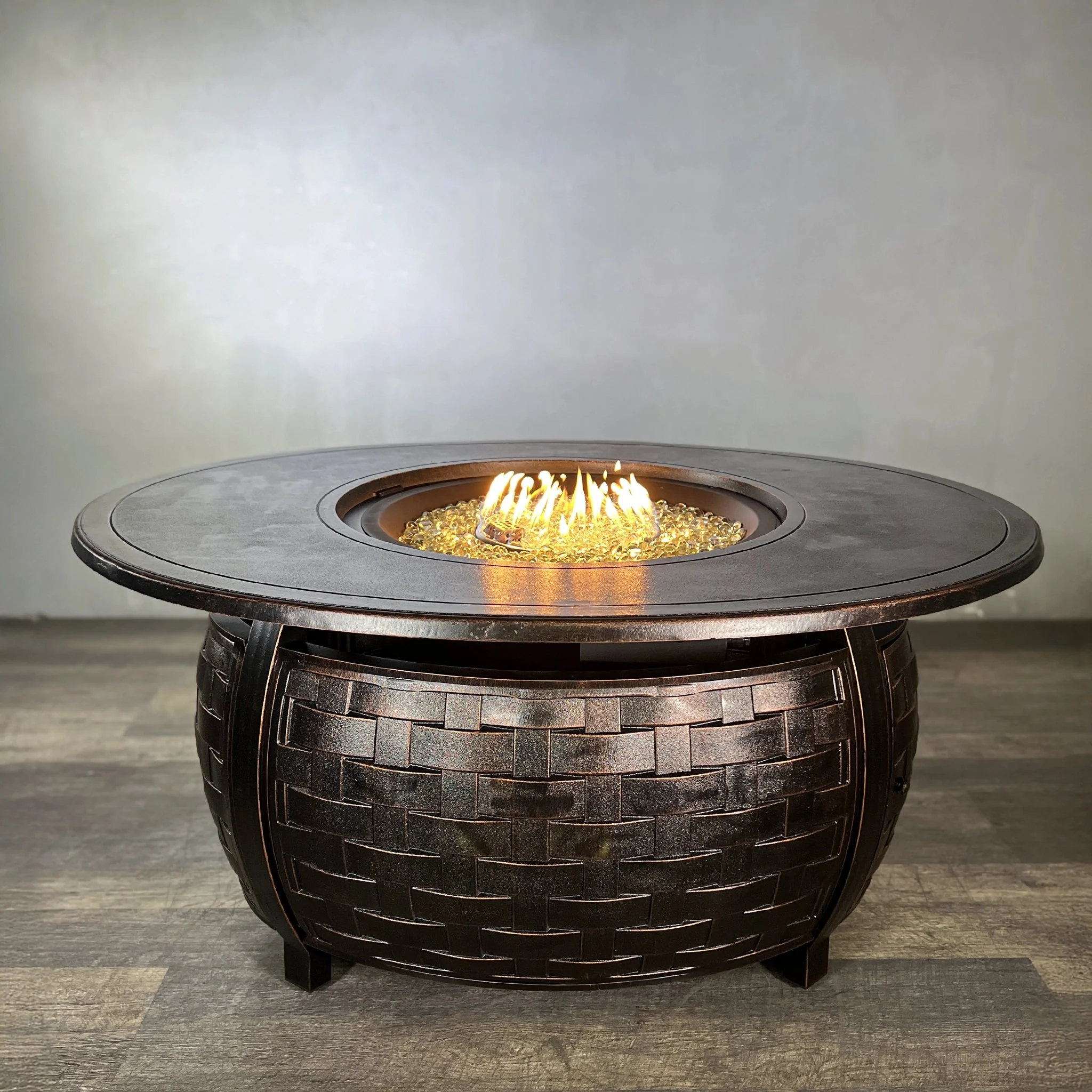 Golden Flame Bel Air 48” Oval Cast Aluminum Natural Gas Fire Table | DW-FPT1802-NG - Image 5