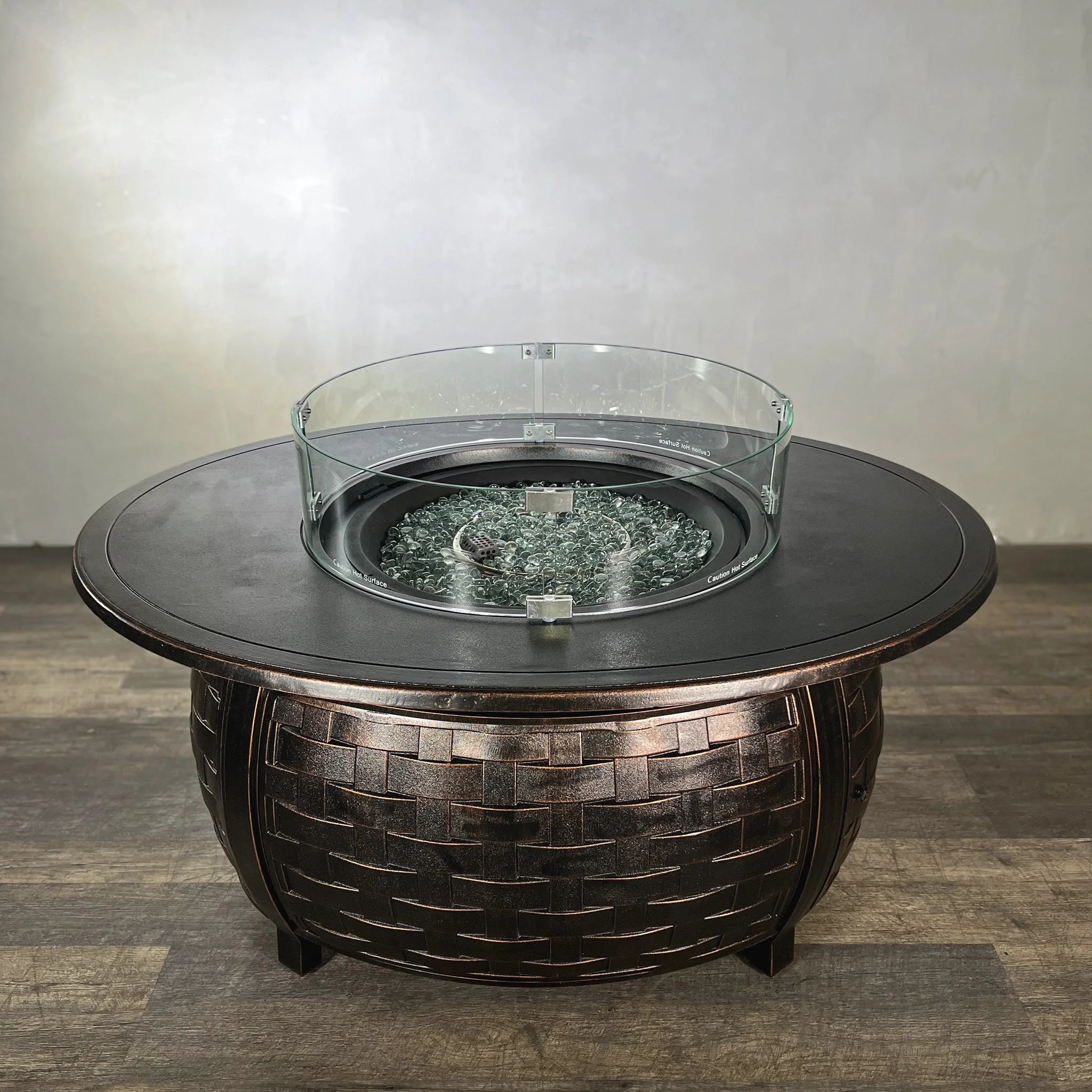 Golden Flame Bel Air 48” Oval Cast Aluminum Natural Gas Fire Table | DW-FPT1802-NG - Image 6