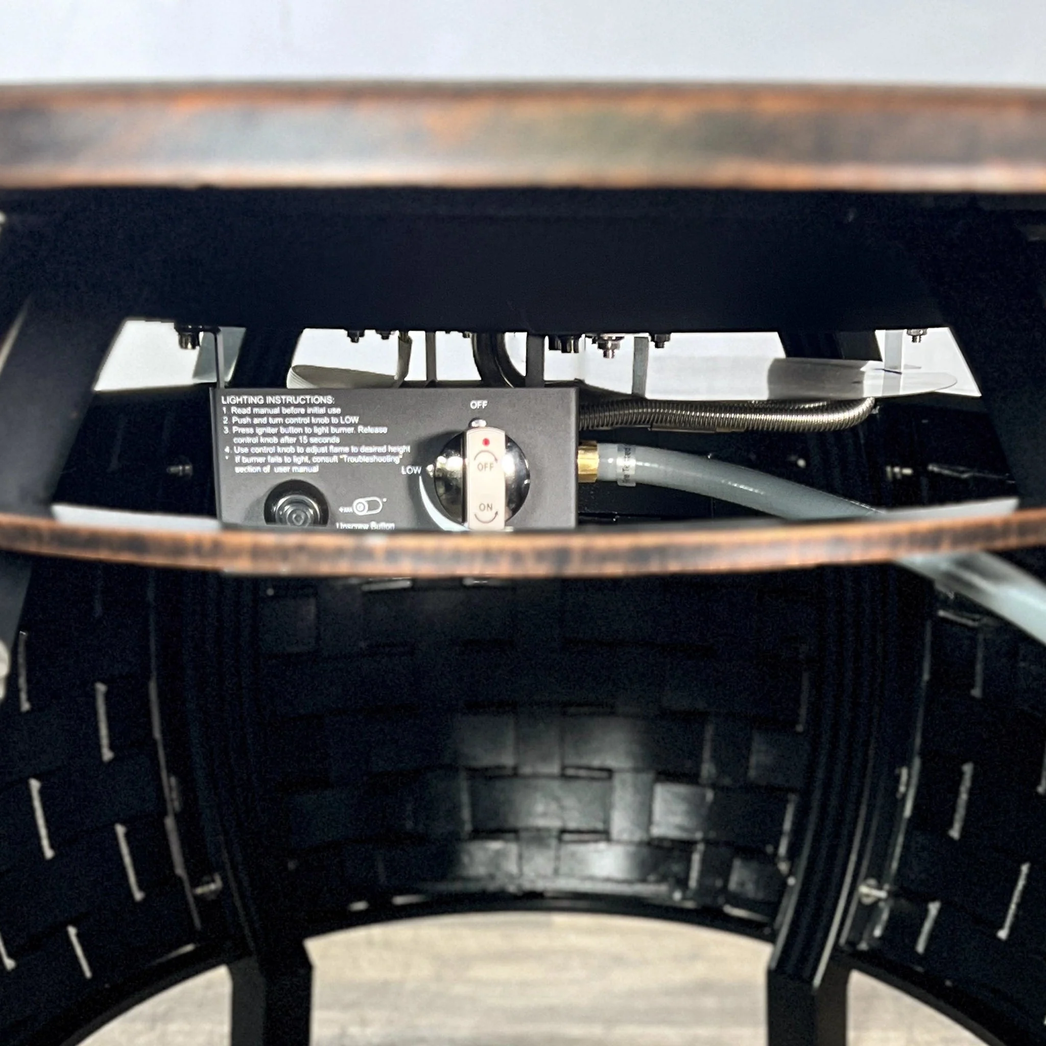 Golden Flame Bel Air 48” Oval Cast Aluminum Natural Gas Fire Table | DW-FPT1802-NG - Image 9