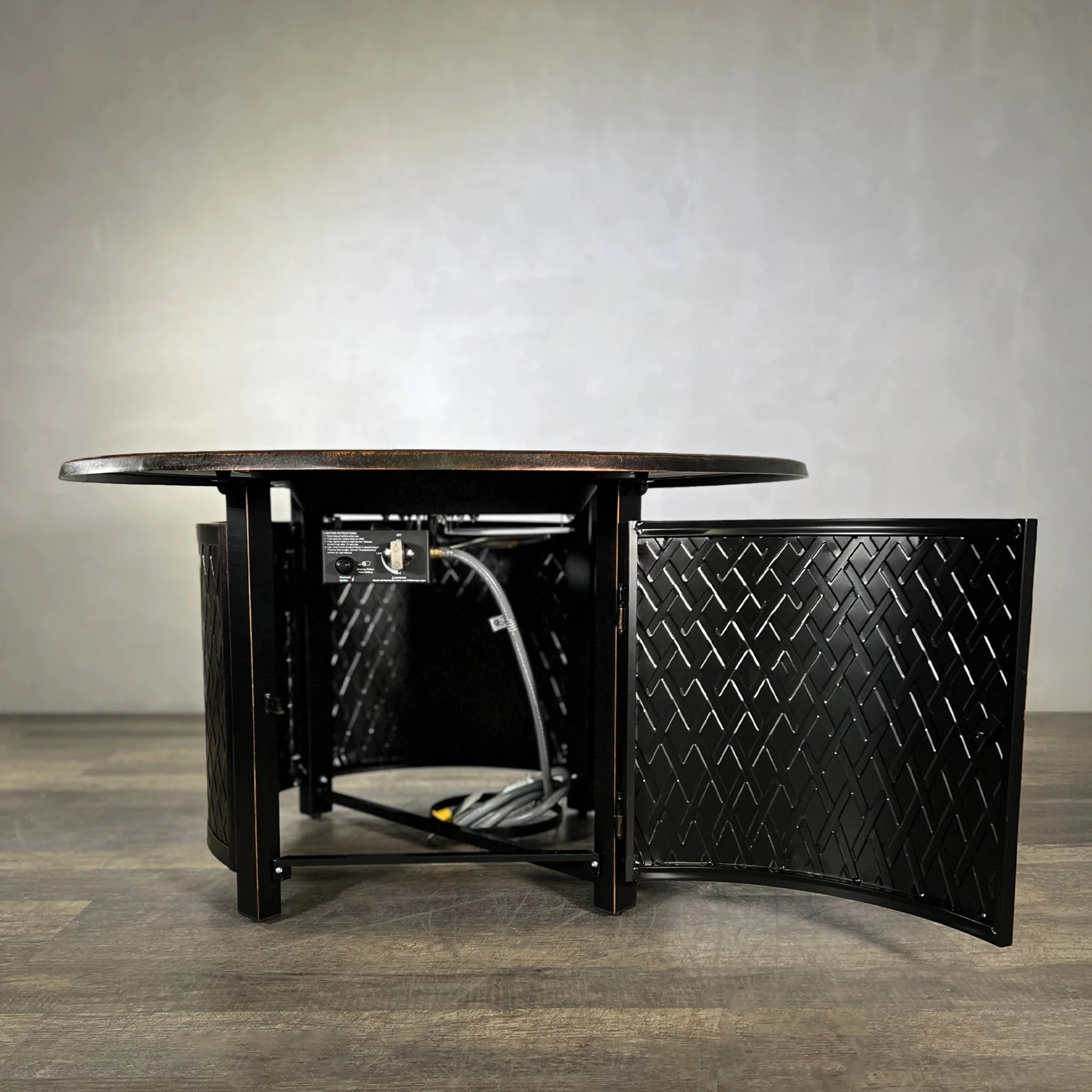 Golden Flame Malibu 44” Round Cast Aluminum Natural Gas Fire Table | DW-FPT2012-NG - Image 3