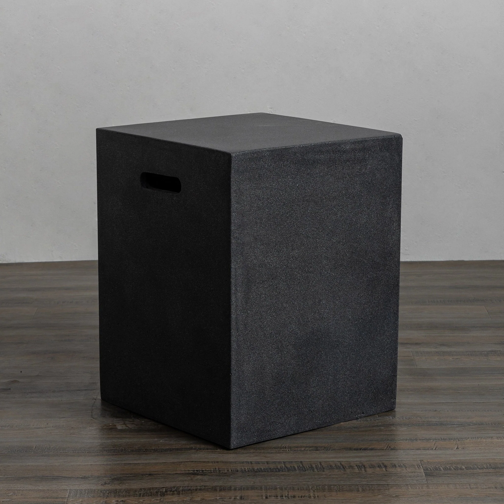 16" Square Beton Concrete (GFRC) Propane Tank Cover and End Table - Graphite by Starfire Designs - Image 3