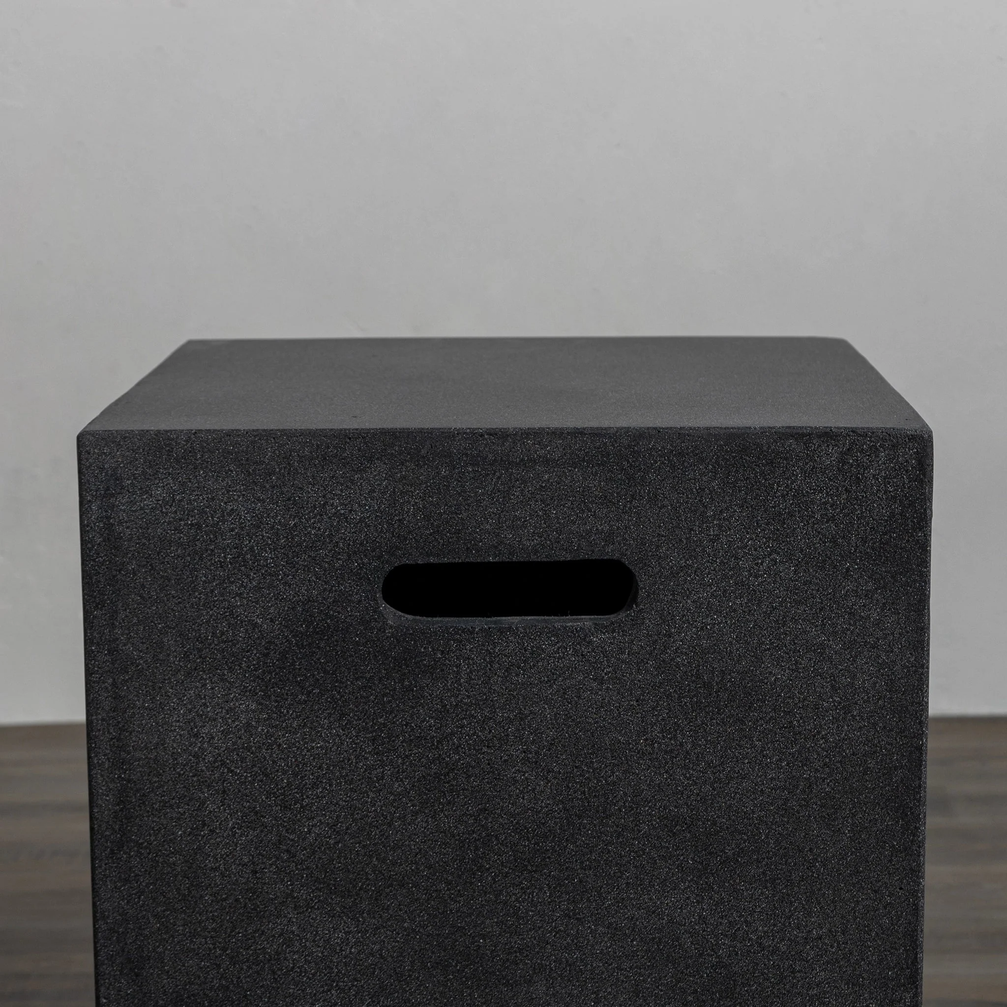 16" Square Beton Concrete (GFRC) Propane Tank Cover and End Table - Graphite by Starfire Designs - Image 4