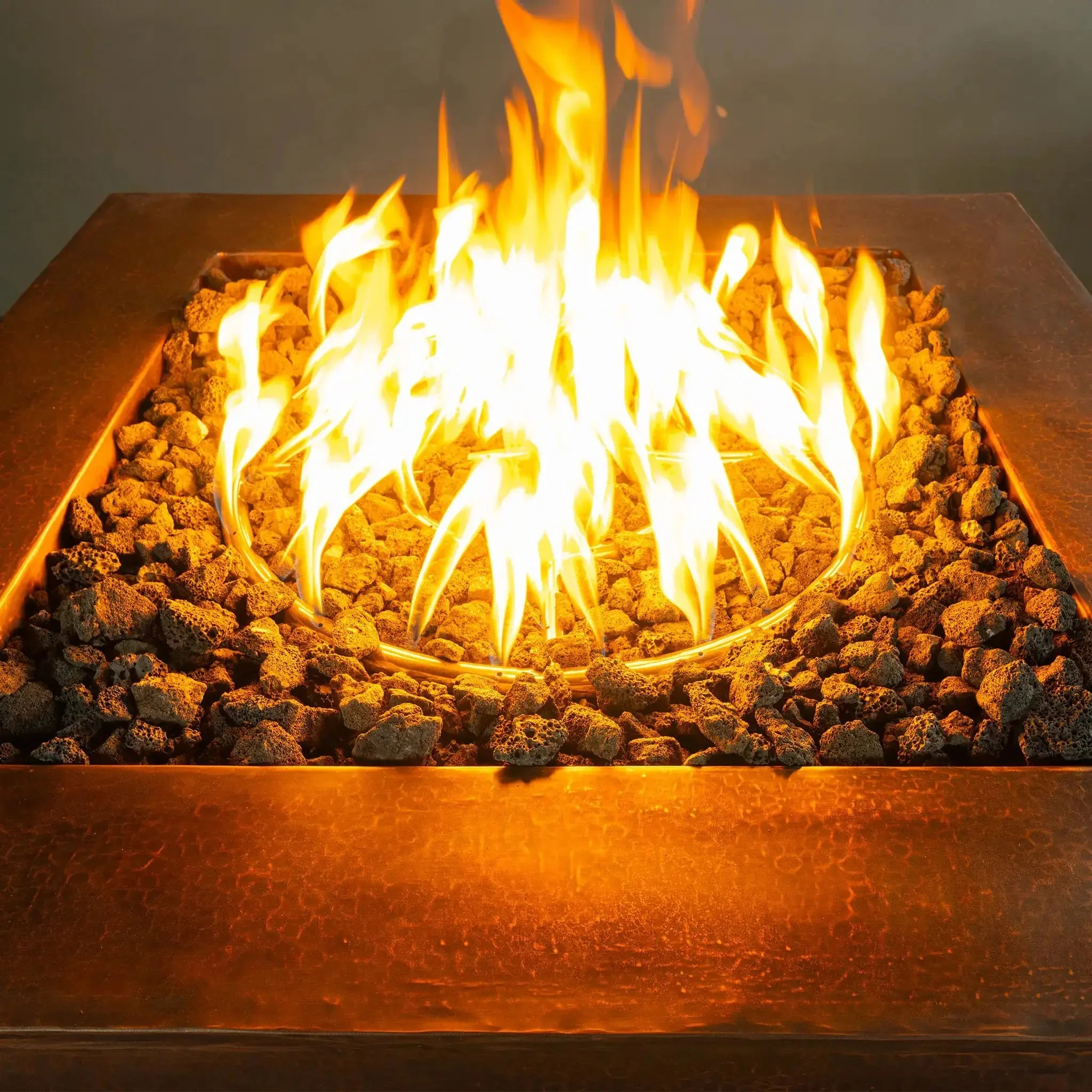 Starfire Designs Gravity Moreno 36" W Square Copper Fire Pit - MORGRAV363624 - Image 7