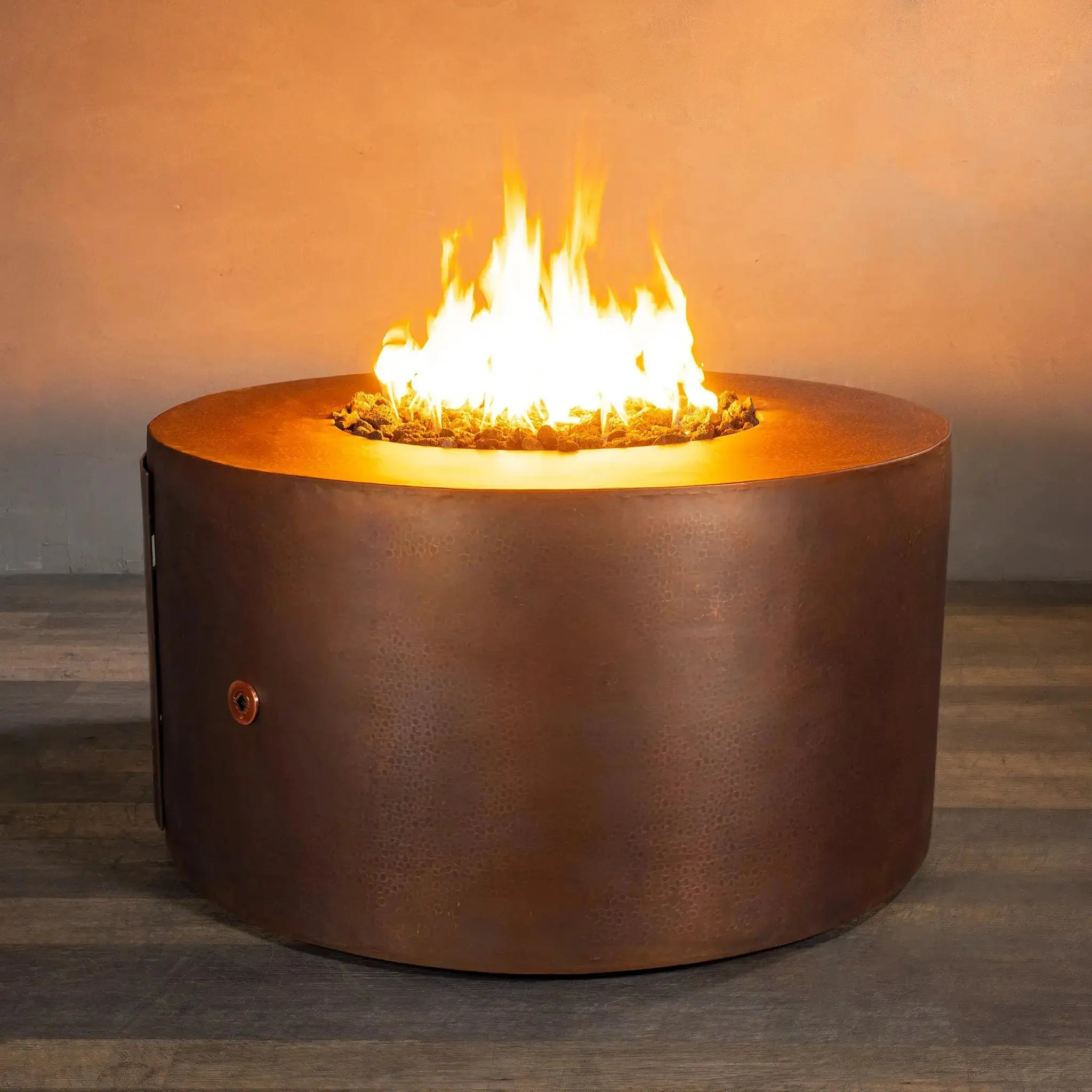 Gravity Moreno 45" W Round Copper Fire Pit - MORGRAV4524 by Starfire Designs - Image 2