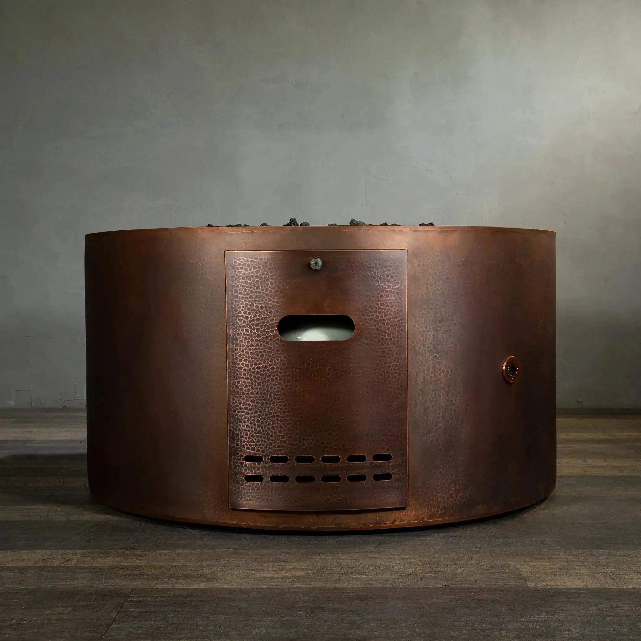 Gravity Moreno 45" W Round Copper Fire Pit - MORGRAV4524 by Starfire Designs - Image 4