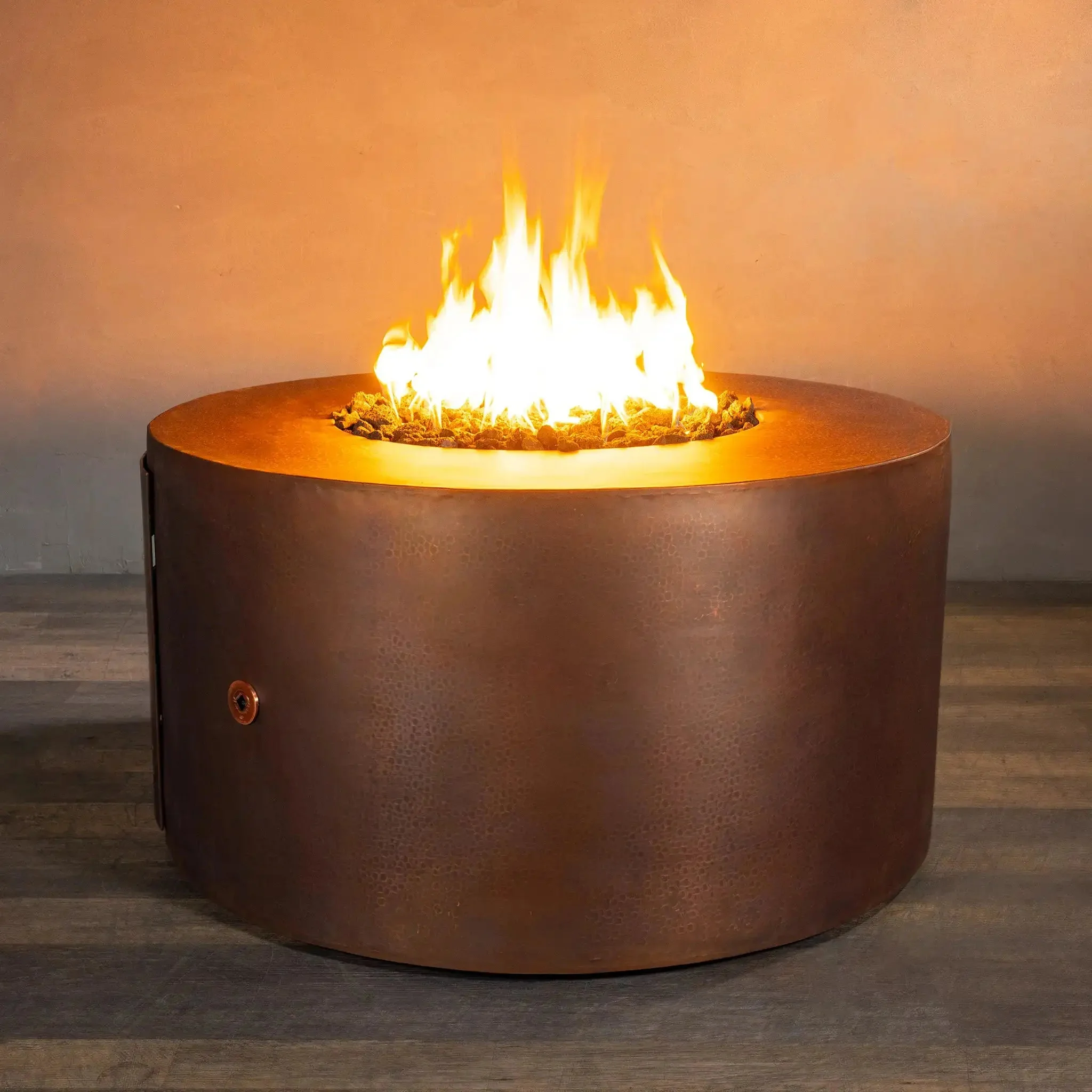 Moreno Gravity 36" W x 24" H Round Copper Propane Gas Fire Pit - MORGRAV3624 by Starfire Designs - Image 3