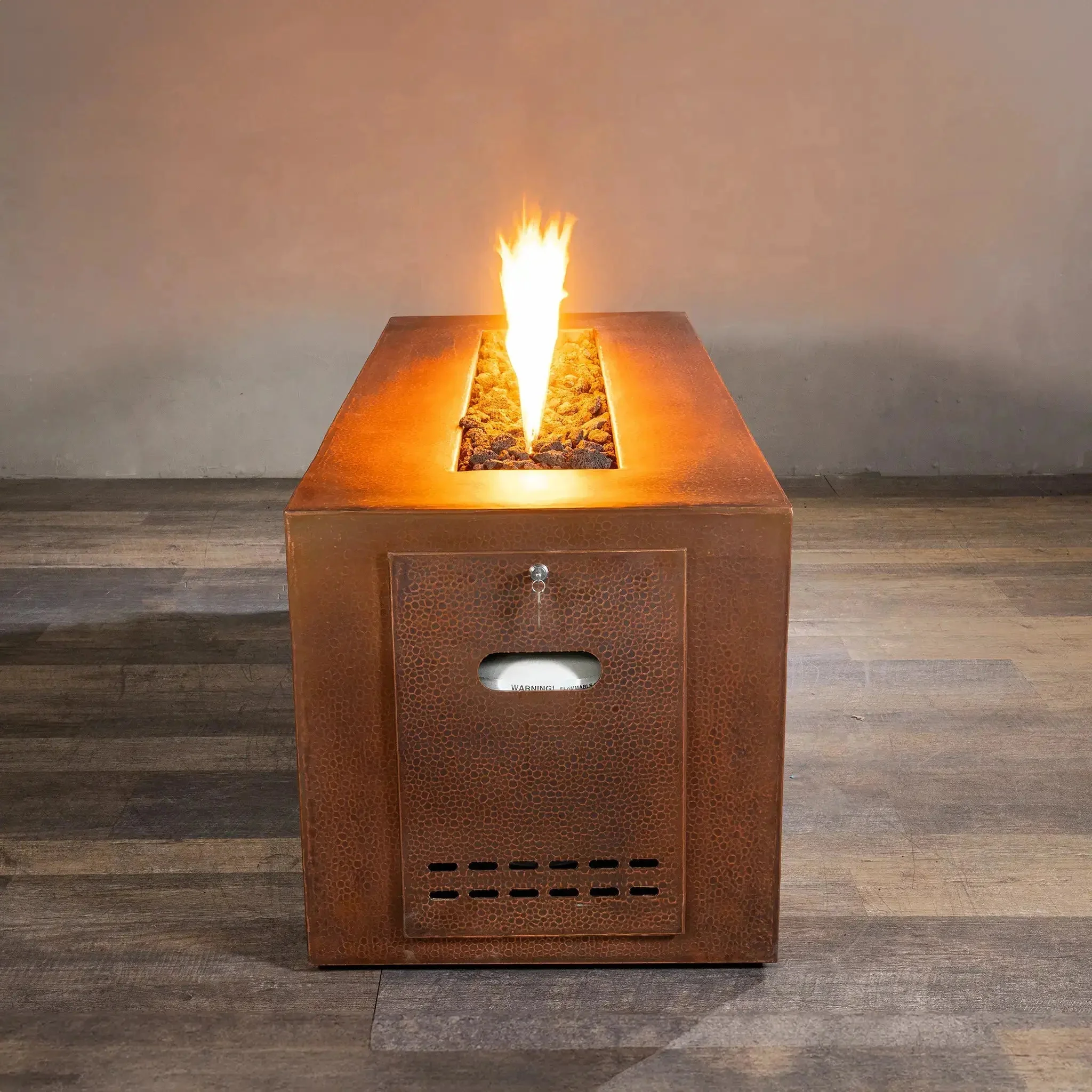 Starfire Designs Gravity Moreno 60" L x 24" W Rectangle Copper Fire Pit - MORGRAV602424 - Image 3