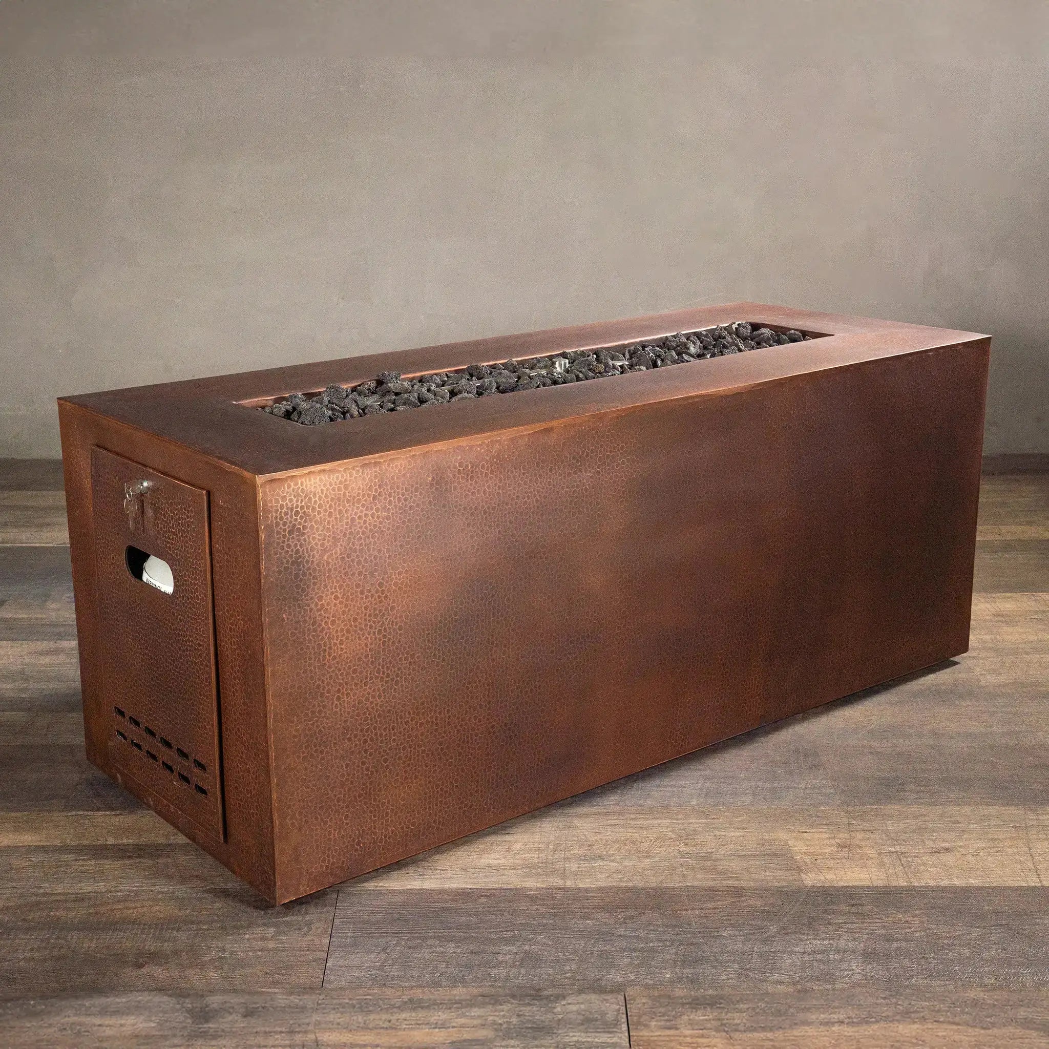 Starfire Designs Gravity Moreno 60" L x 24" W Rectangle Copper Fire Pit - MORGRAV602424 - Image 4