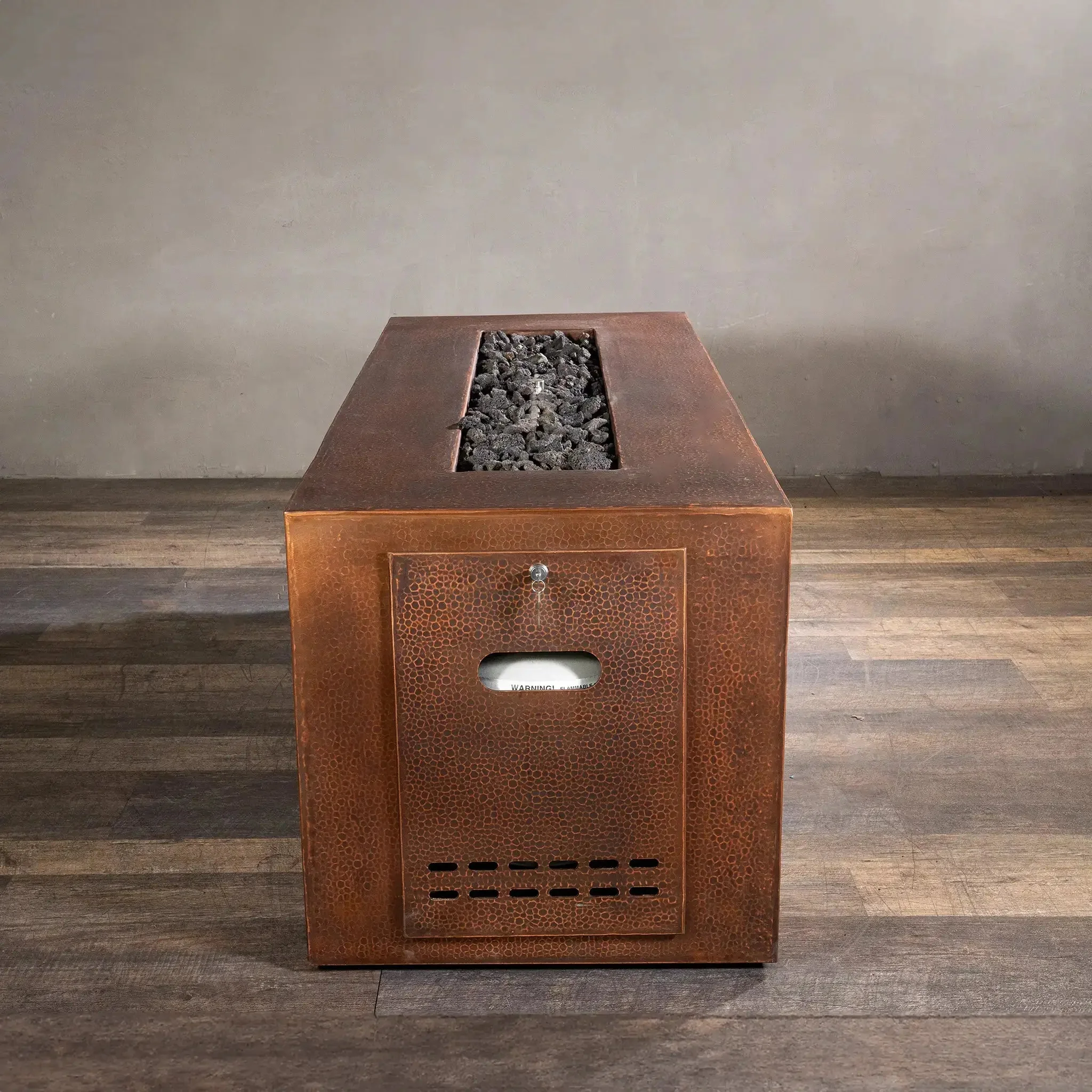 Starfire Designs Gravity Moreno 60" L x 24" W Rectangle Copper Fire Pit - MORGRAV602424 - Image 5