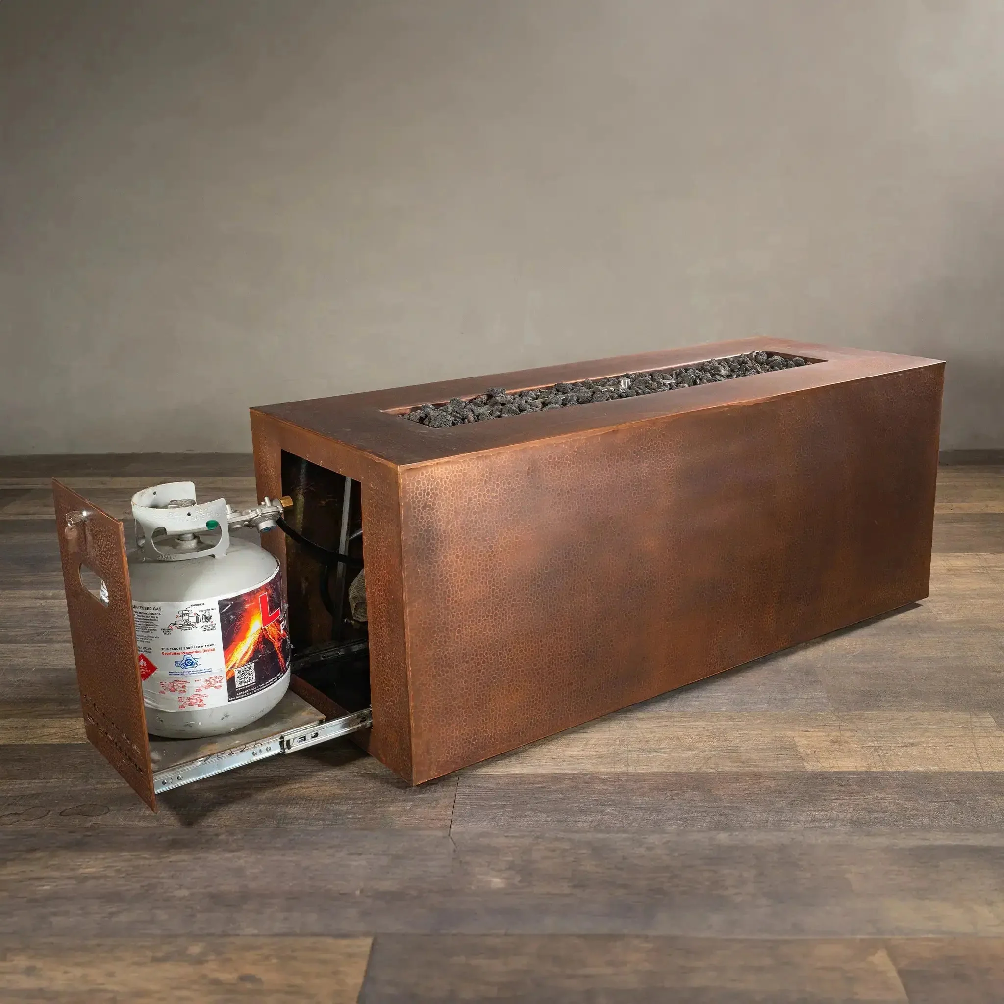 Starfire Designs Gravity Moreno 60" L x 24" W Rectangle Copper Fire Pit - MORGRAV602424 - Image 6