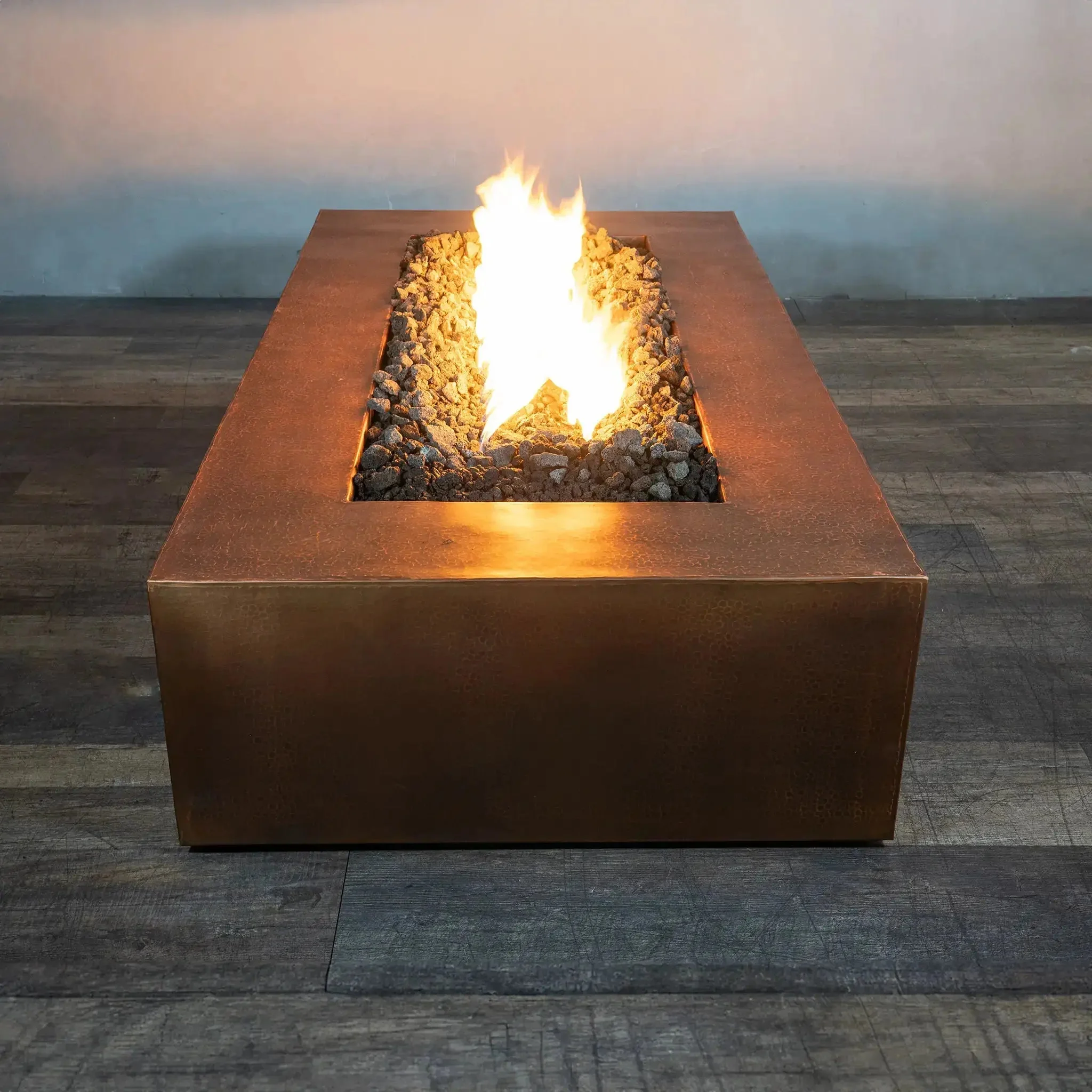 Starfire Designs Gravity Moreno 72" L x 38" W Rectangle Copper Fire Pit - MORGRAV723816 - Image 4