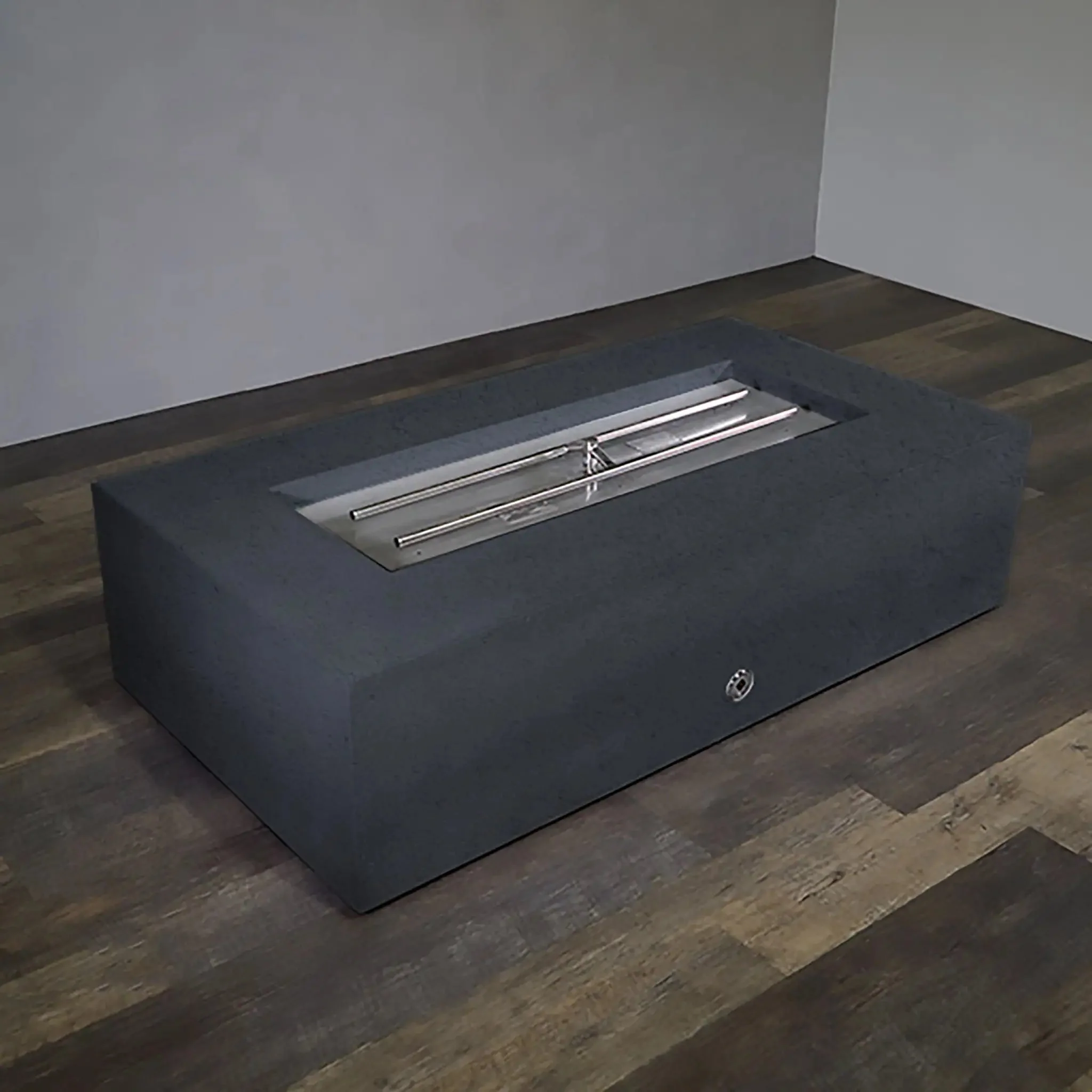 60" x 32" Rectangle Rustic Gravity Concrete (GFRC) Fire Pit - Propane Gas Hardline - 110V CSA Hi/Lo Electronic Ignition System w/Bluetooth & Handheld Remote - Graphite by Starfire Designs - Image 11