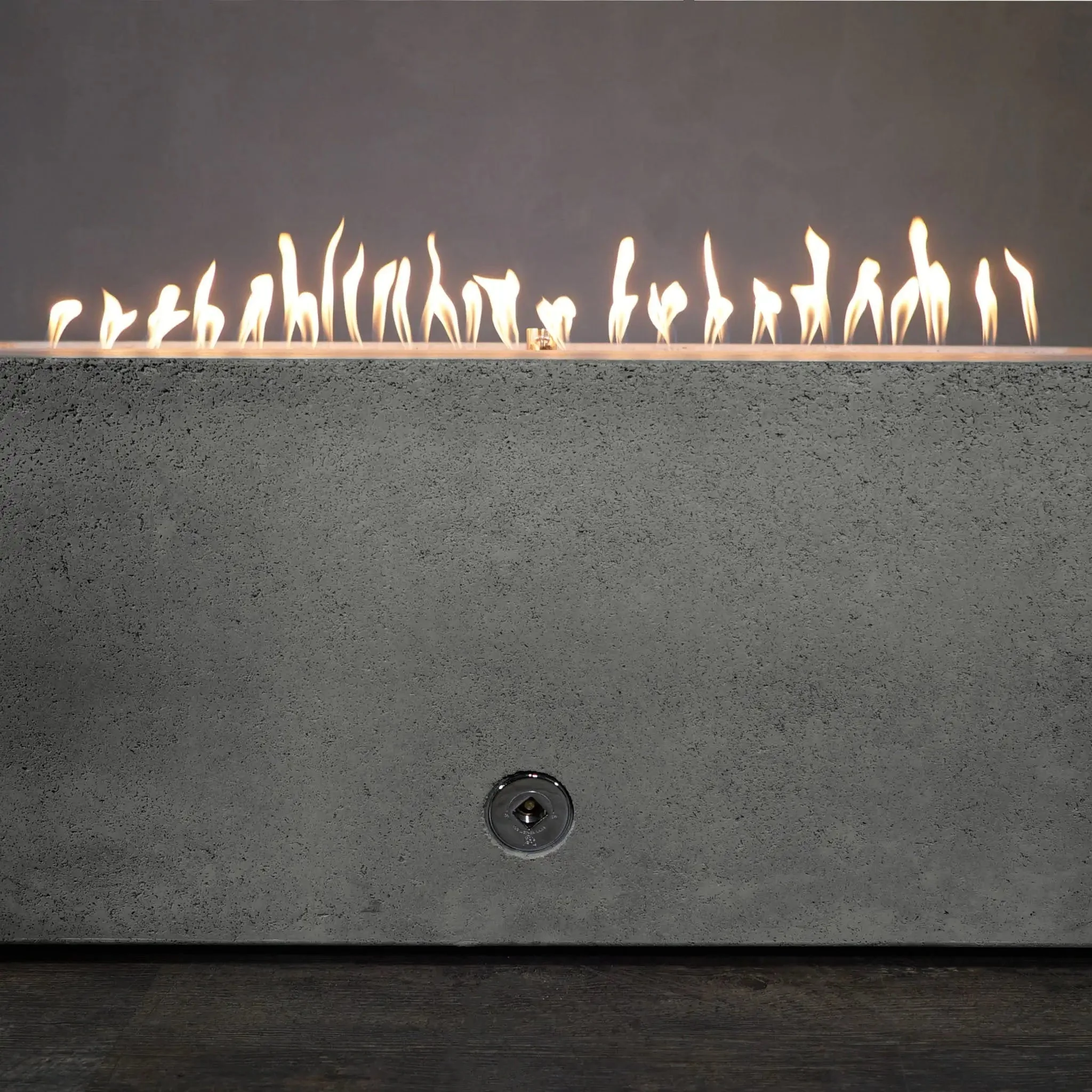 60" x 32" Rectangle Rustic Gravity Concrete (GFRC) Fire Pit - Propane Gas Hardline - 110V CSA On/Off Electronic Ignition System - Natural Gray by Starfire Designs - Image 10