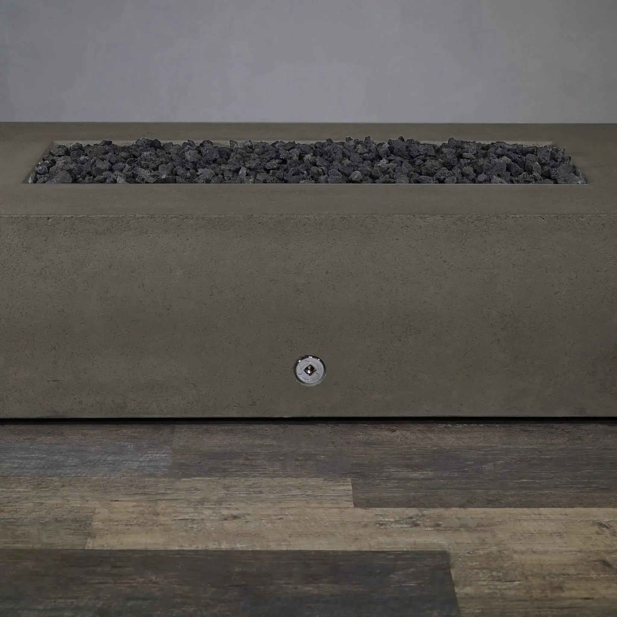 72" x 38" Rectangle Rustic Gravity Concrete (GFRC) Fire Pit - Natural Gas - 110V CSA On/Off Electronic Ignition System - Brown by Starfire Designs - Image 10