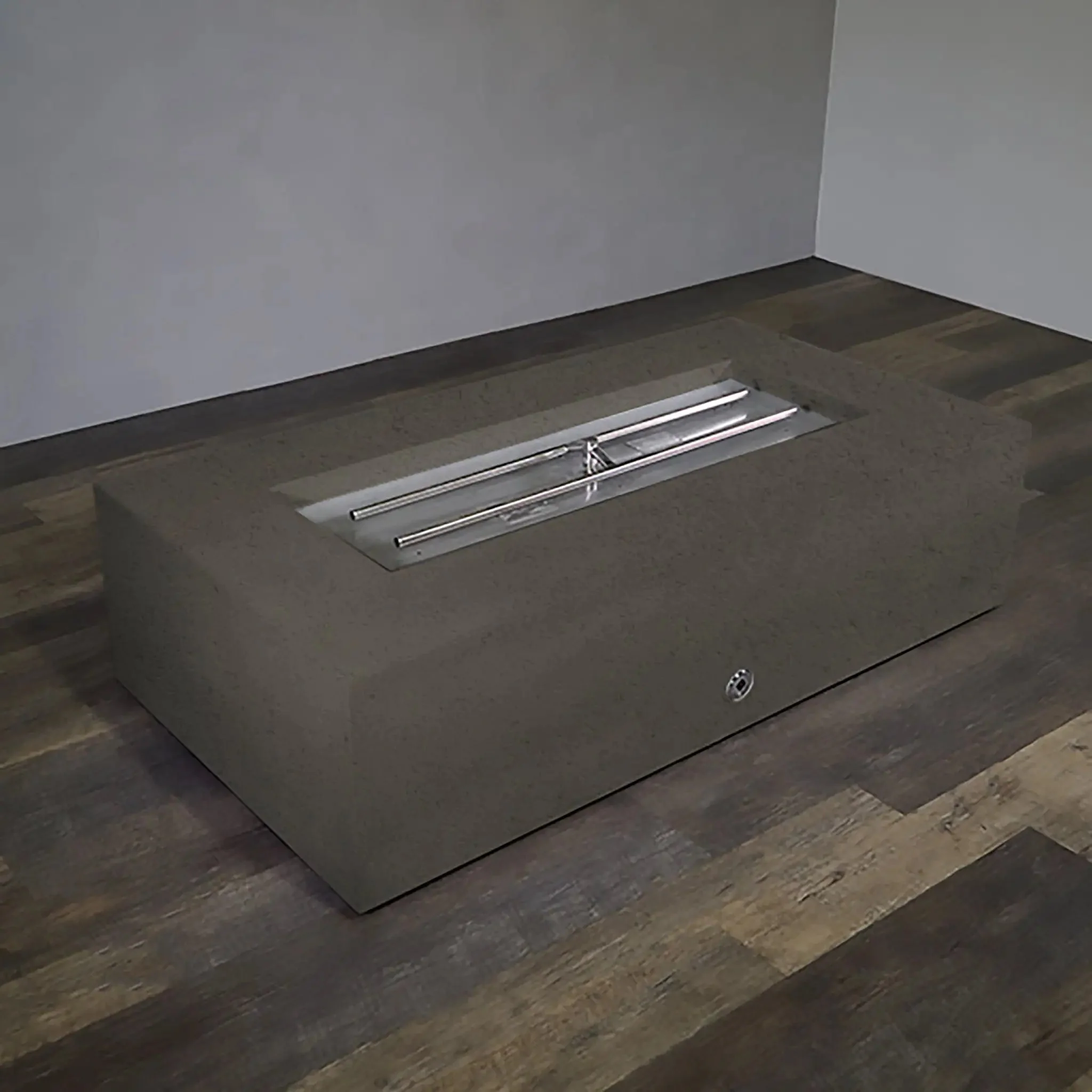 72" x 38" Rectangle Rustic Gravity Concrete (GFRC) Fire Pit - Natural Gas - 110V CSA On/Off Electronic Ignition System - Brown by Starfire Designs - Image 11