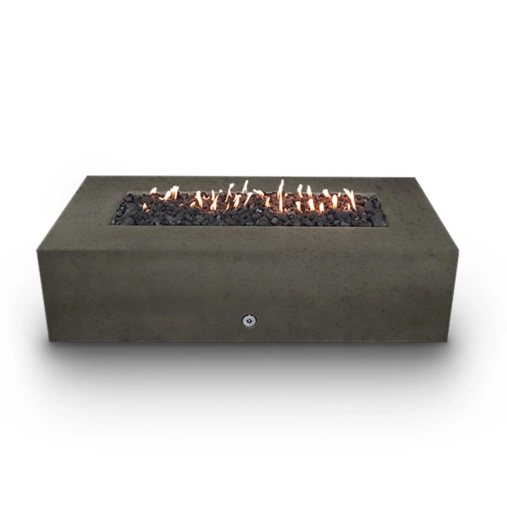 72" x 38" Rectangle Rustic Gravity Concrete (GFRC) Fire Pit - Natural Gas - 110V CSA On/Off Electronic Ignition System - Brown by Starfire Designs - Image 12
