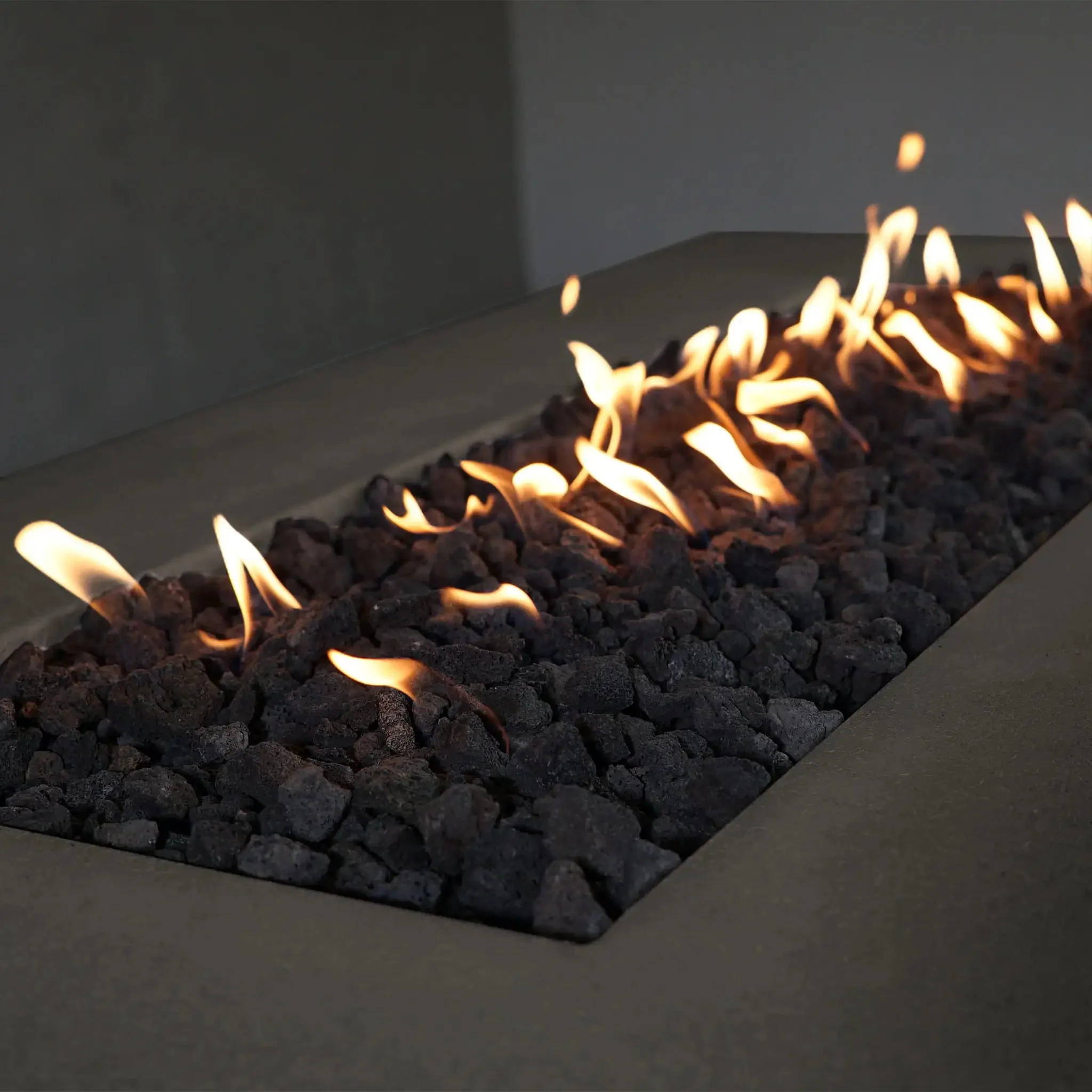 72" x 38" Rectangle Rustic Gravity Concrete (GFRC) Fire Pit - Natural Gas - 110V CSA On/Off Electronic Ignition System - Brown by Starfire Designs - Image 7