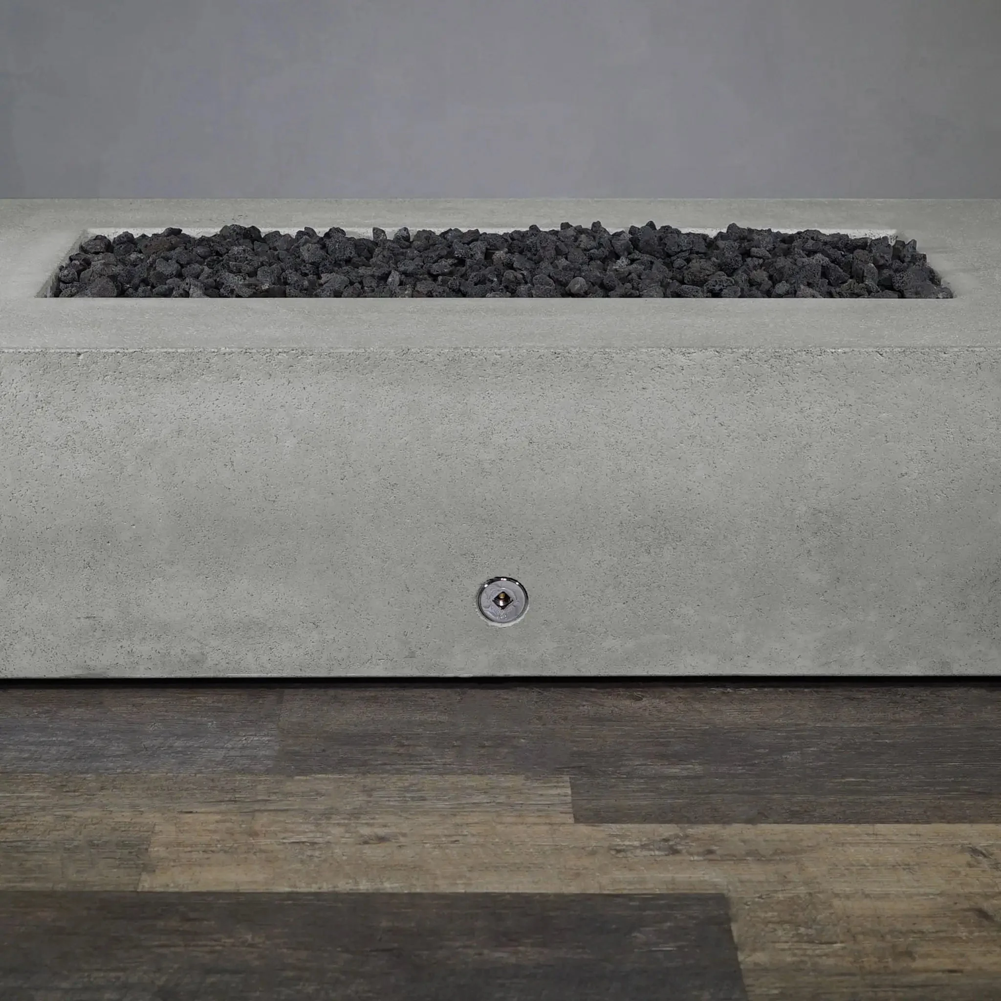 72" x 38" Rectangle Rustic Gravity Concrete (GFRC) Fire Pit - Propane Gas Hardline - 110V CSA Hi/Lo Electronic Ignition System w/Bluetooth & Handheld Remote - Natural Gray by Starfire Designs - Image 10