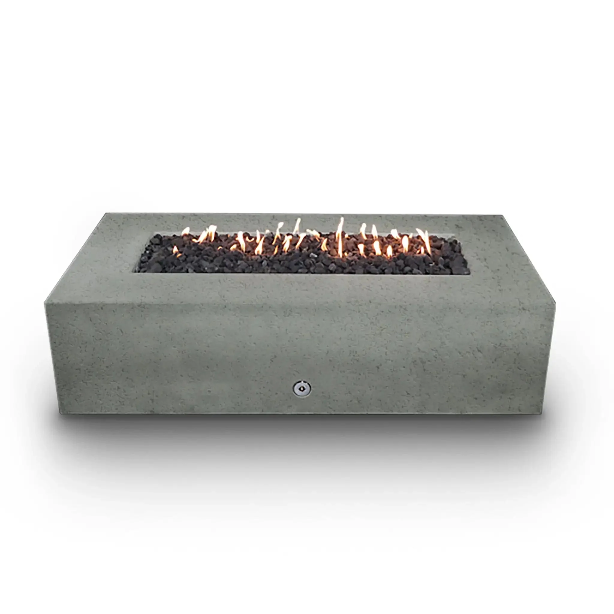 72" x 38" Rectangle Rustic Gravity Concrete (GFRC) Fire Pit - Propane Gas Hardline - 110V CSA Hi/Lo Electronic Ignition System w/Bluetooth & Handheld Remote - Natural Gray by Starfire Designs - Image 12