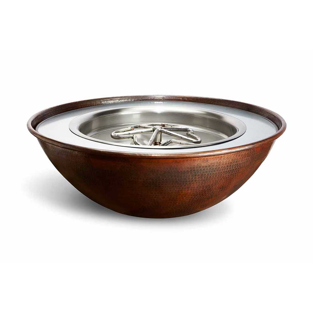 31" Round Tempe Hammered Copper Torpedo Fire Bowl by HPC Fire