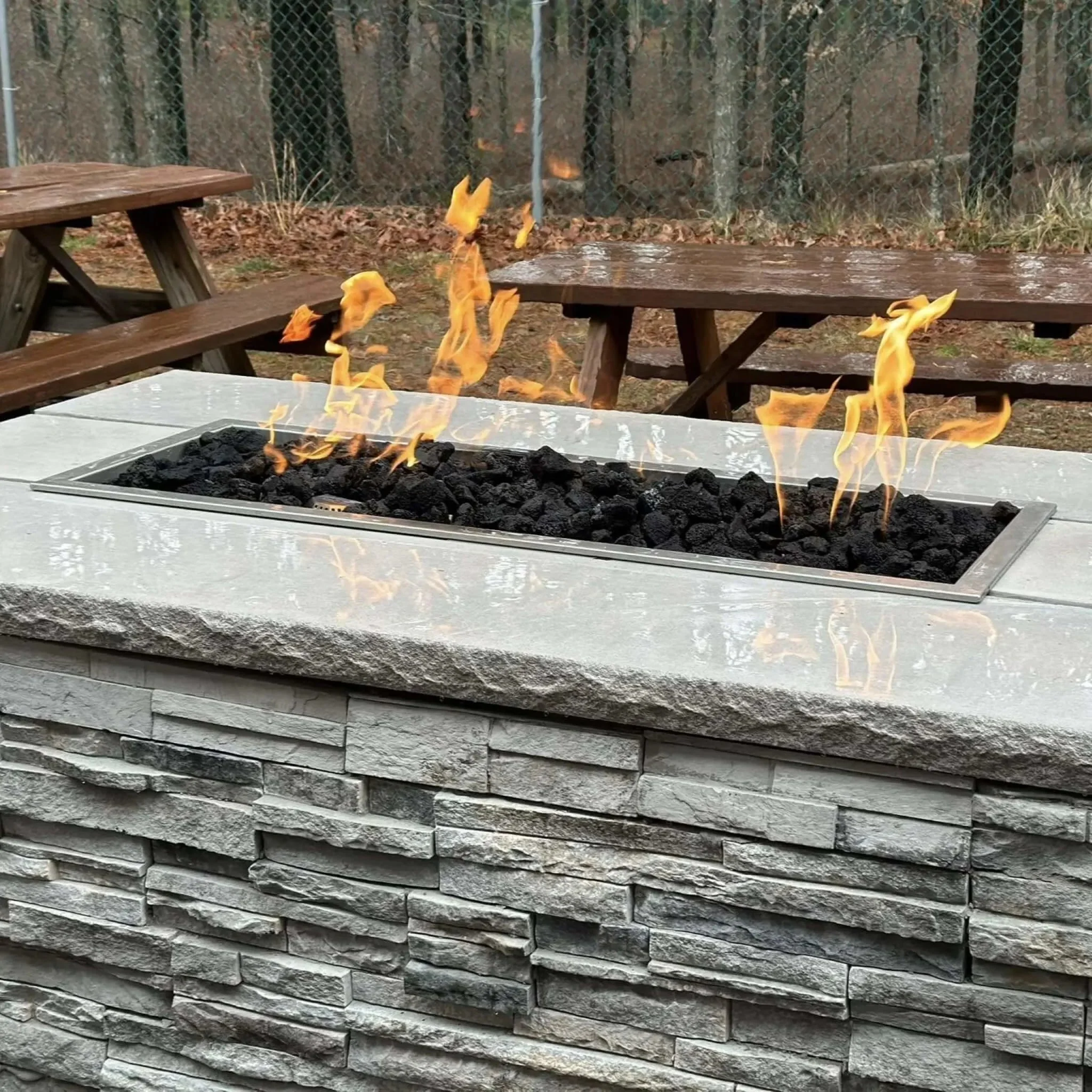 Linear Trough Torpedo Drop-In On/Off Electronic Ignition Fire Pit T-Burner Kit by HPC Fire - Image 13