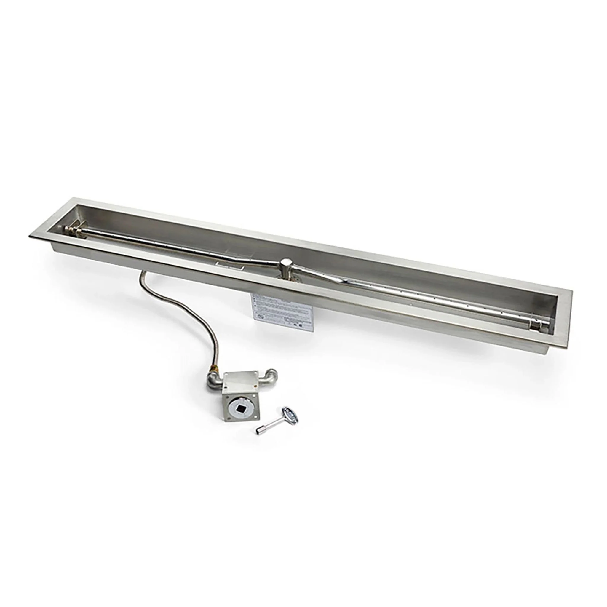 Linear Trough Torpedo Fire Pit Burner Kit Match Lit Ignition by HPC Fire