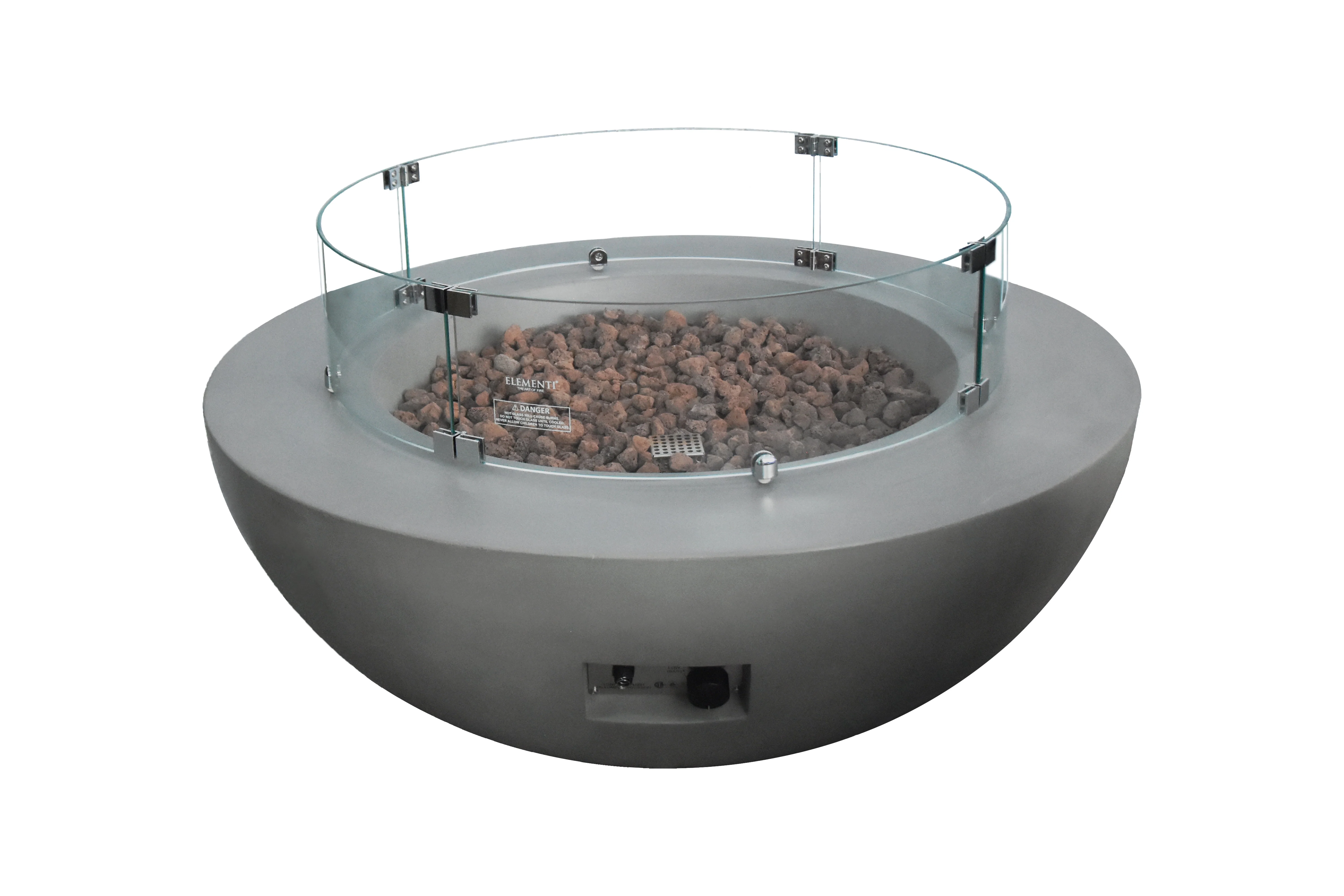 42" Round Lunar Concrete Fire Bowl by Elementi - Image 10