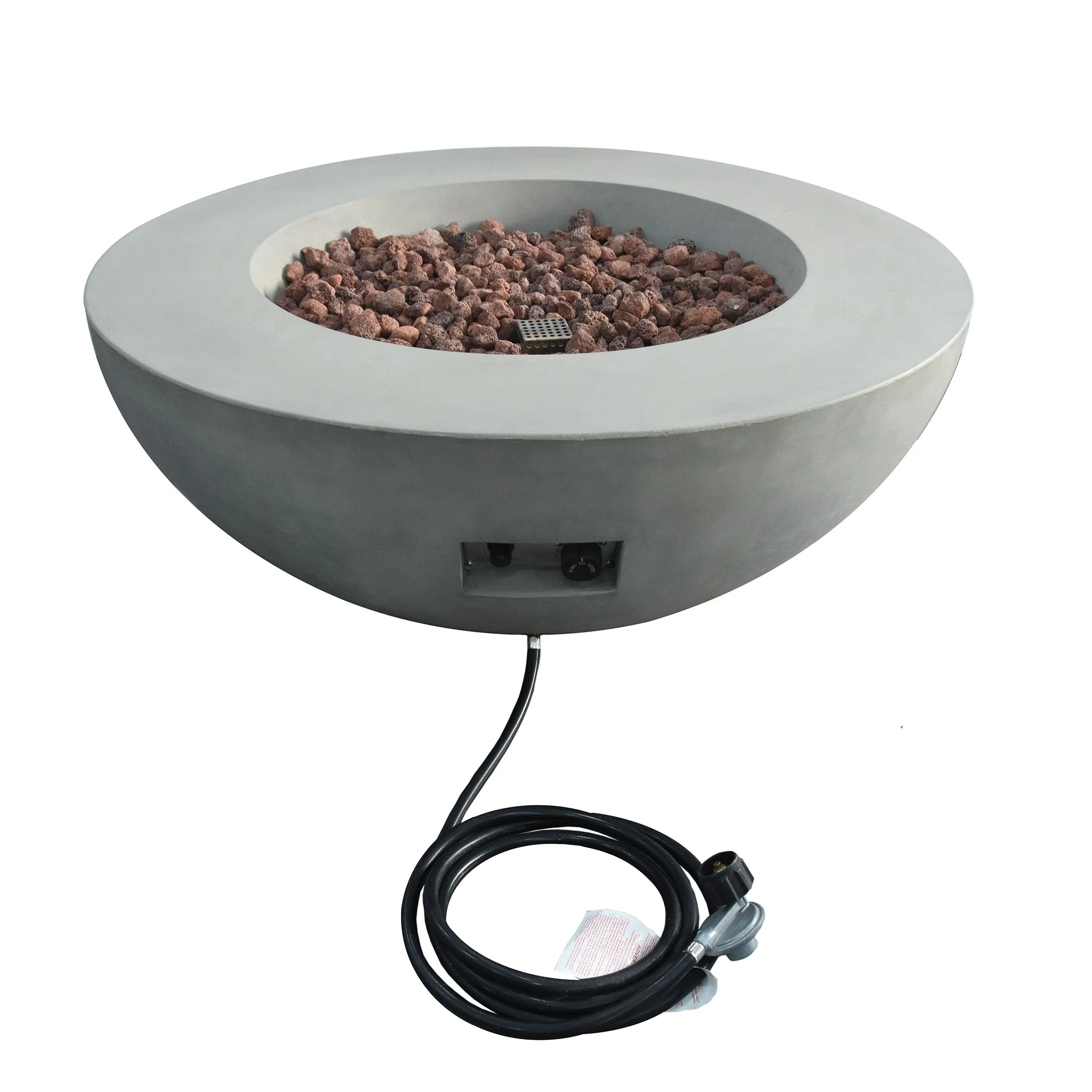 42" Round Lunar Concrete Fire Bowl by Elementi - Image 11